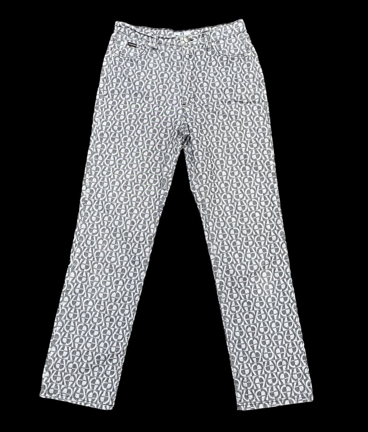aigner monogram pants soft jeans