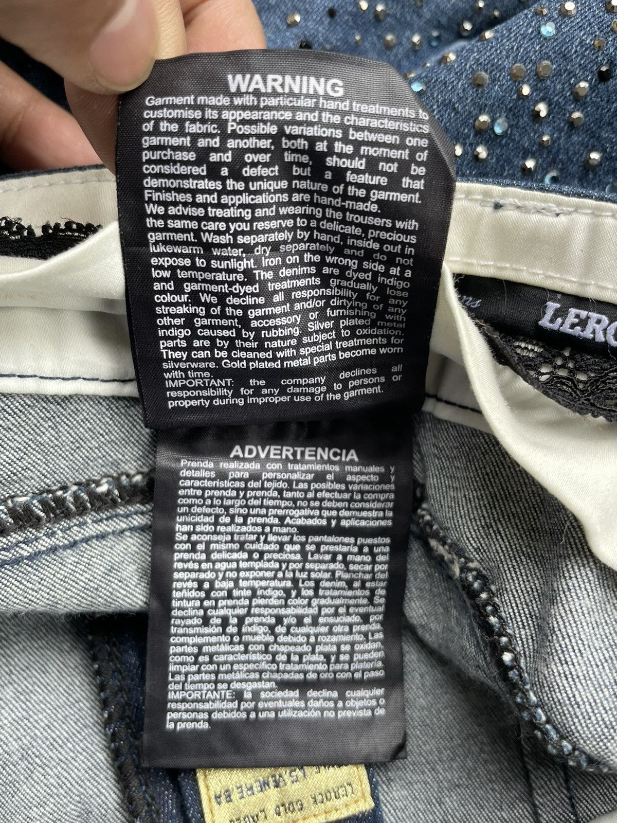 Japanese Brand Lerock Goldlabel Metalic 24kt Gold Plated Denim Size 30" / US 8 / IT 44 - 17 Thumbnail