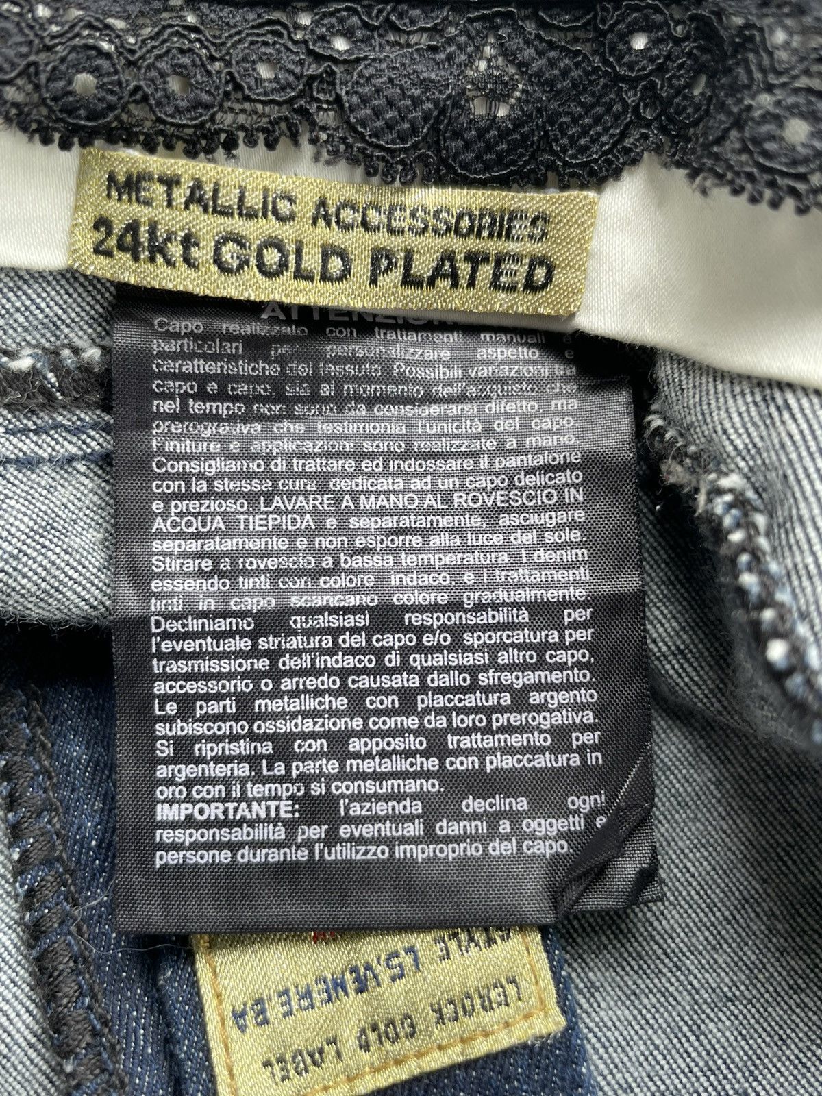 Japanese Brand Lerock Goldlabel Metalic 24kt Gold Plated Denim Size 30" / US 8 / IT 44 - 18 Thumbnail