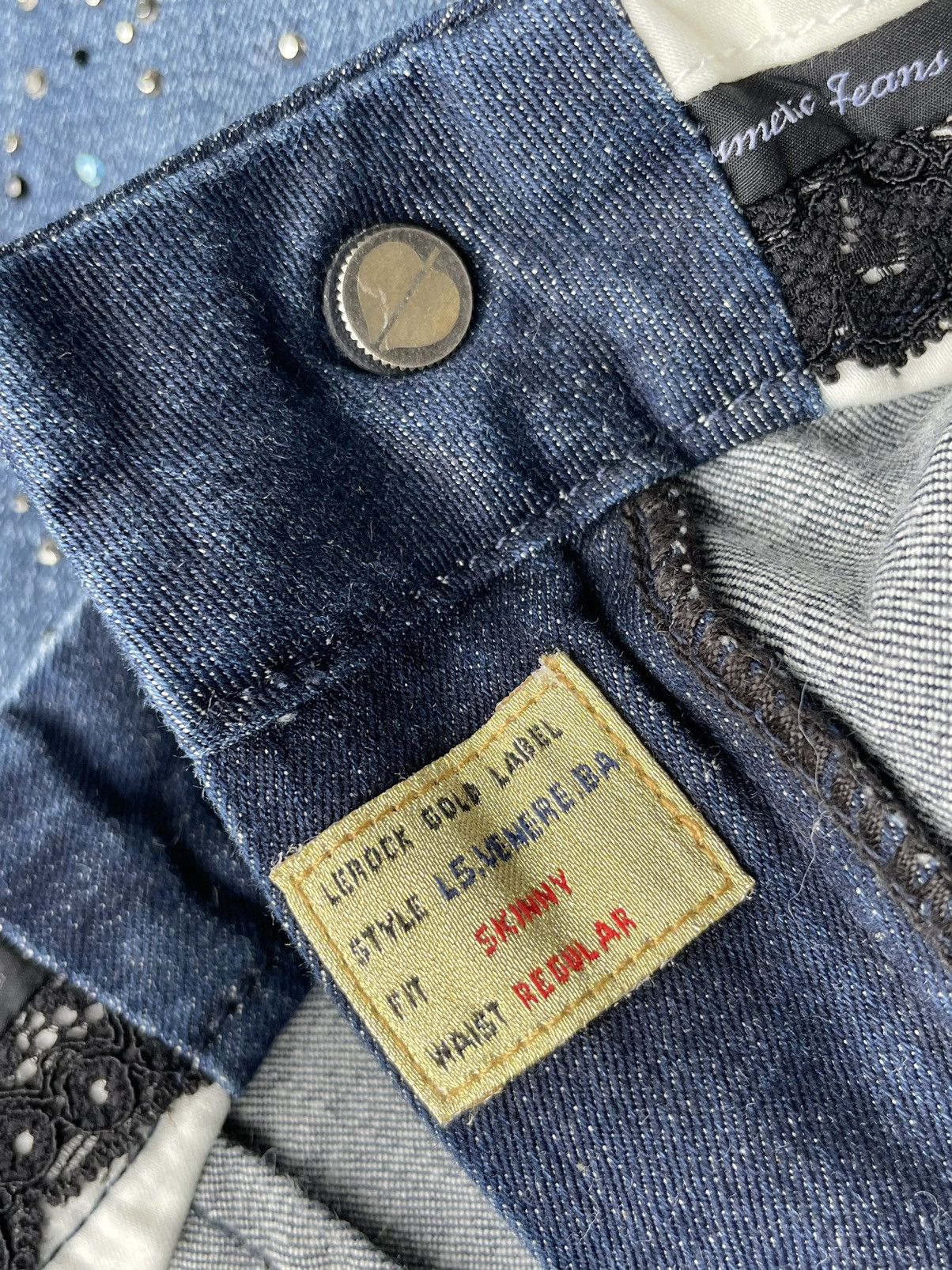 Japanese Brand Lerock Goldlabel Metalic 24kt Gold Plated Denim Size 30" / US 8 / IT 44 - 20 Thumbnail