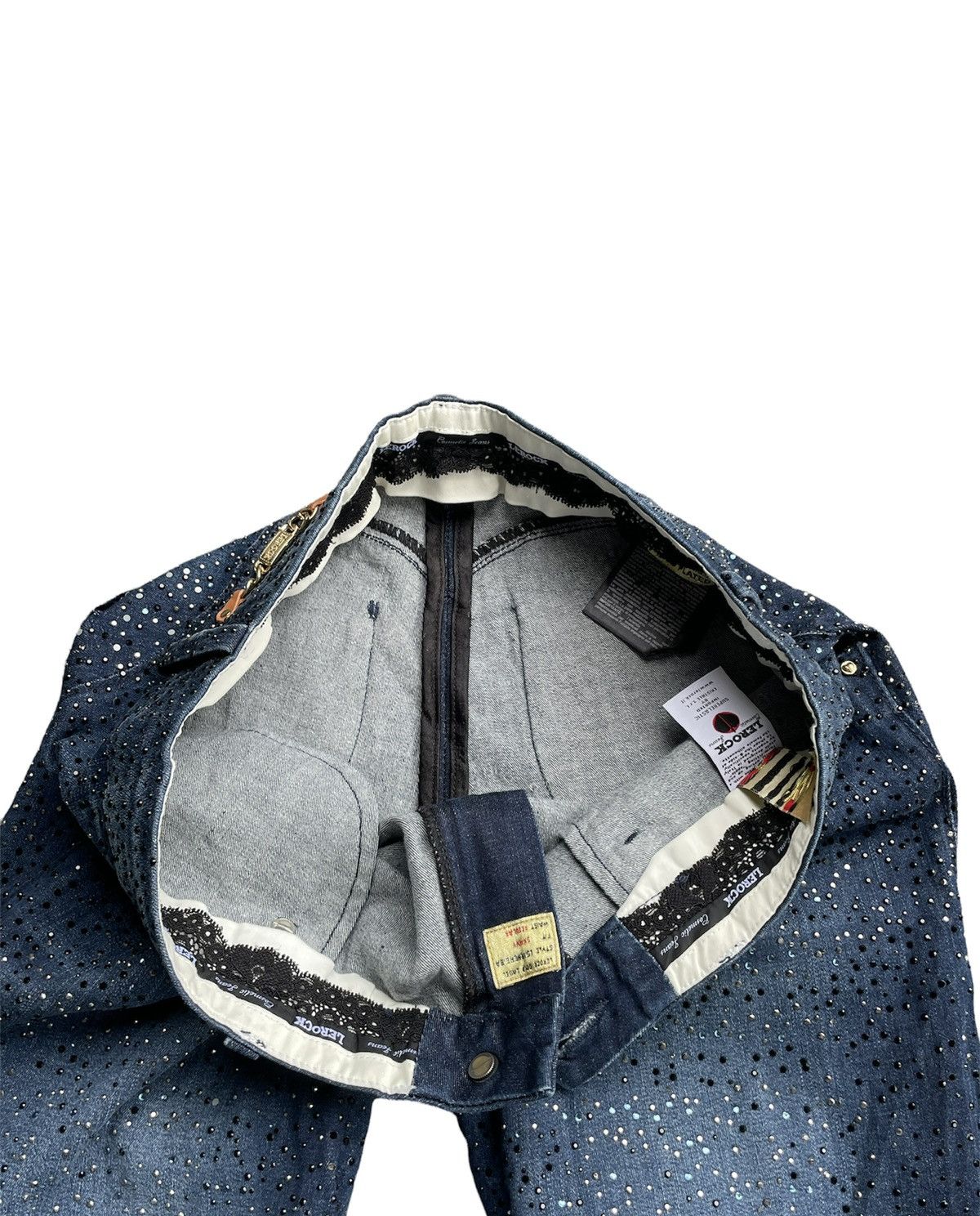 Japanese Brand Lerock Goldlabel Metalic 24kt Gold Plated Denim Size 30" / US 8 / IT 44 - 7 Thumbnail