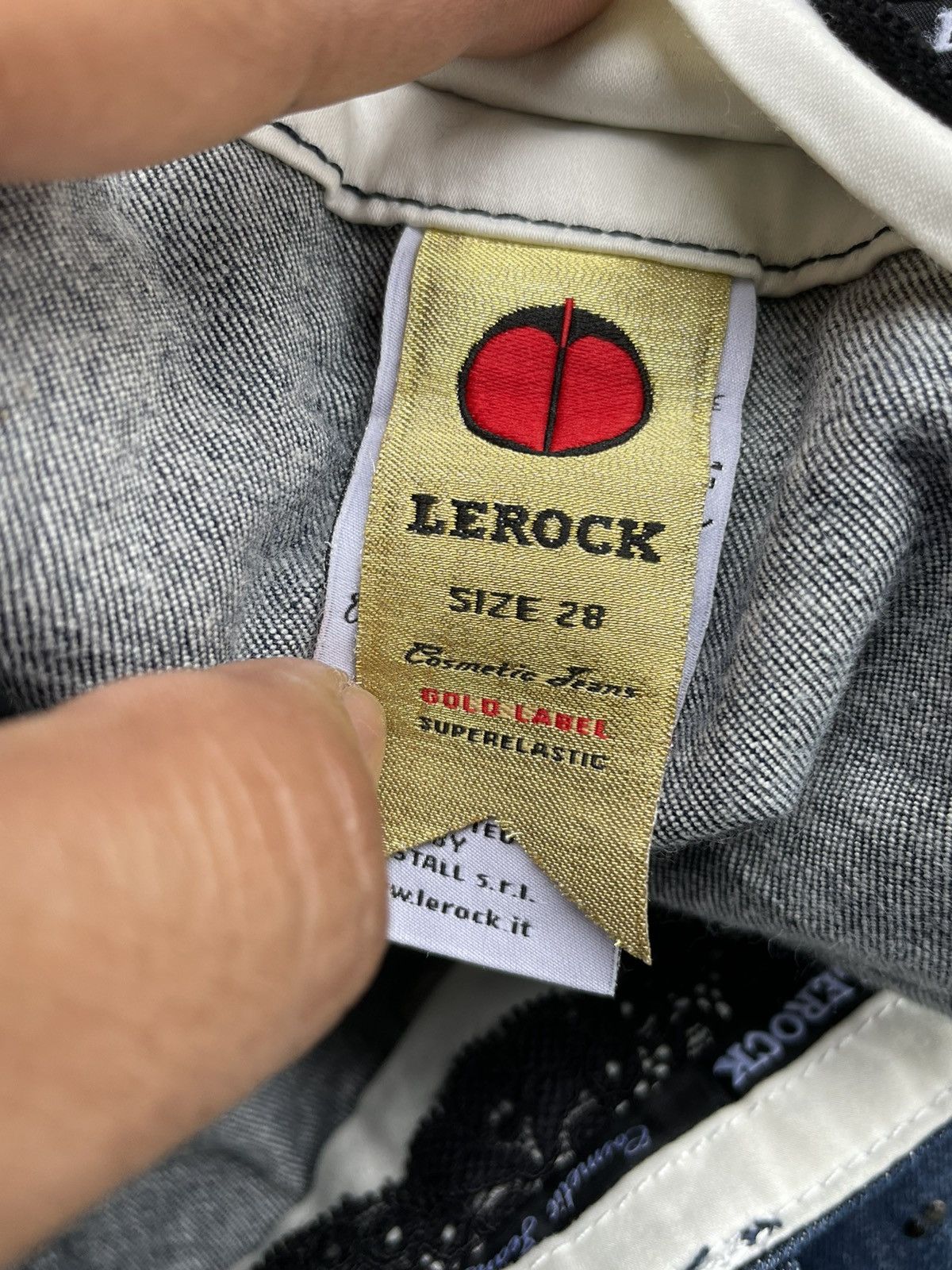 Japanese Brand Lerock Goldlabel Metalic 24kt Gold Plated Denim Size 30" / US 8 / IT 44 - 16 Thumbnail