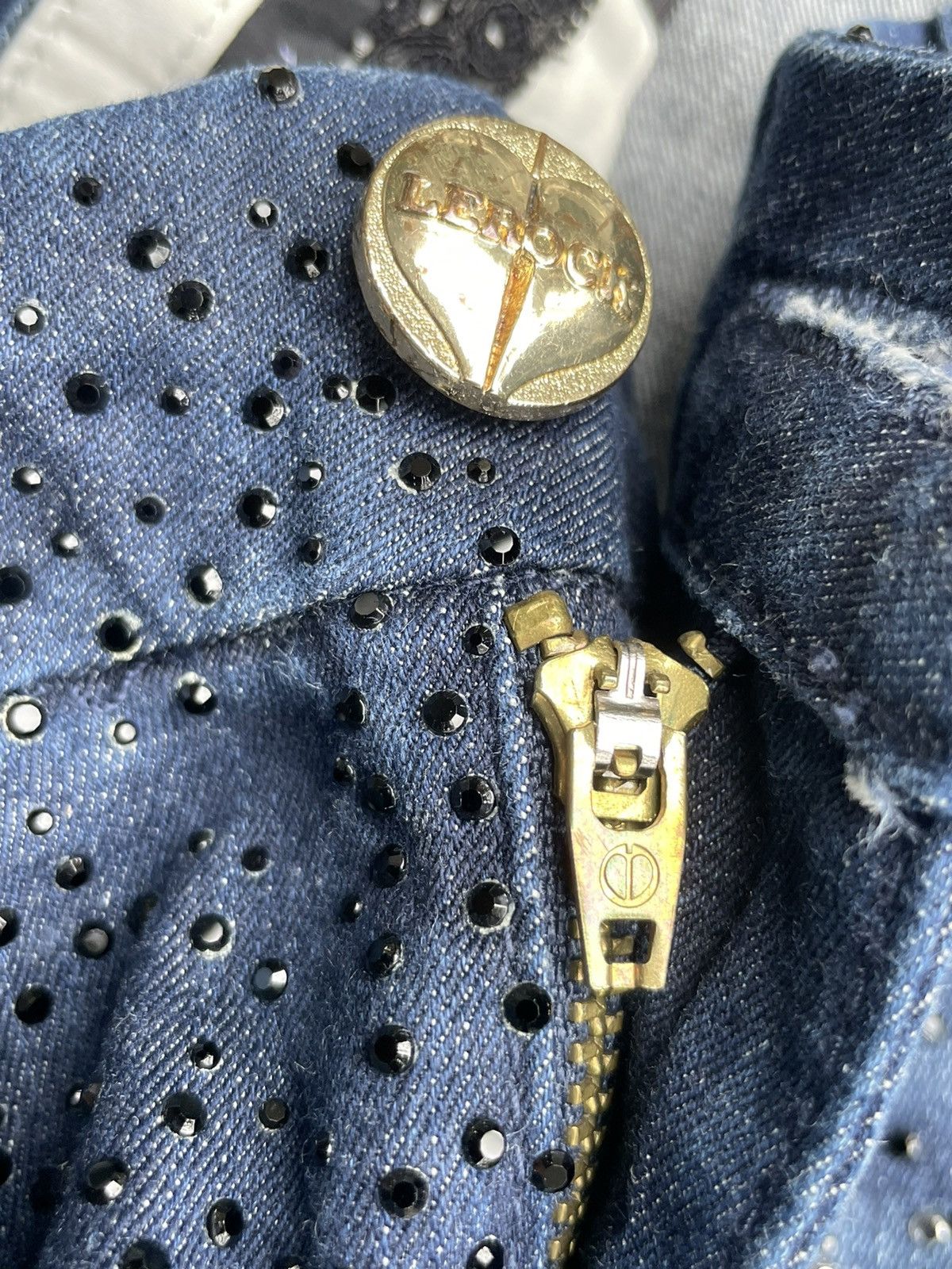 Japanese Brand Lerock Goldlabel Metalic 24kt Gold Plated Denim Size 30" / US 8 / IT 44 - 21 Thumbnail