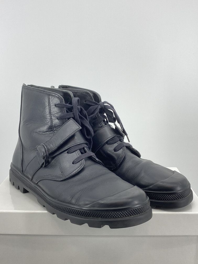 Helmut Lang Combat Back Zip Boots Size US 10.5 / EU 43-44 - 2 Thumbnail