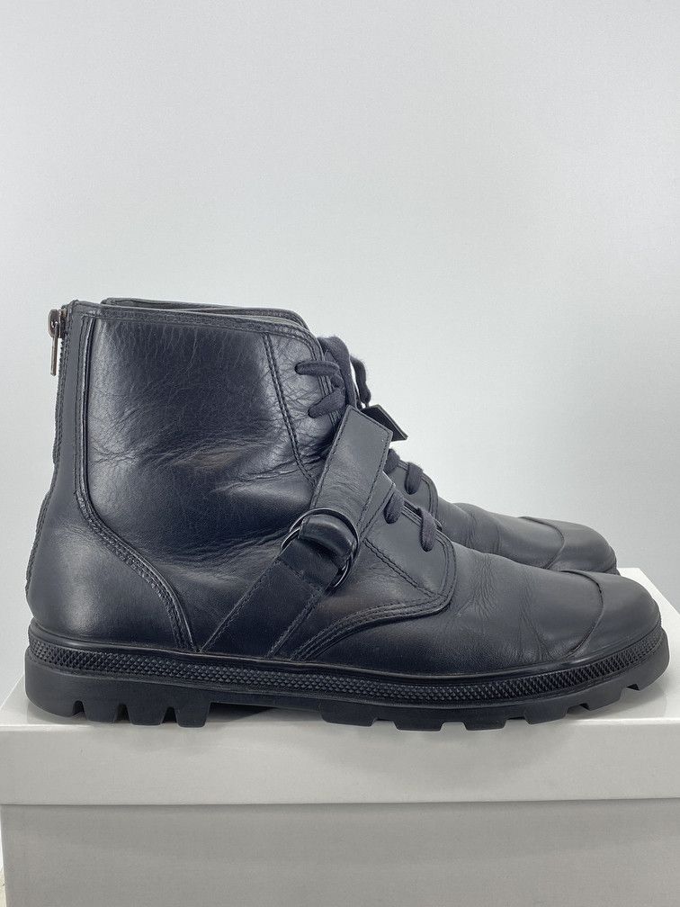 Helmut Lang Combat Back Zip Boots Size US 10.5 / EU 43-44 - 1 Thumbnail