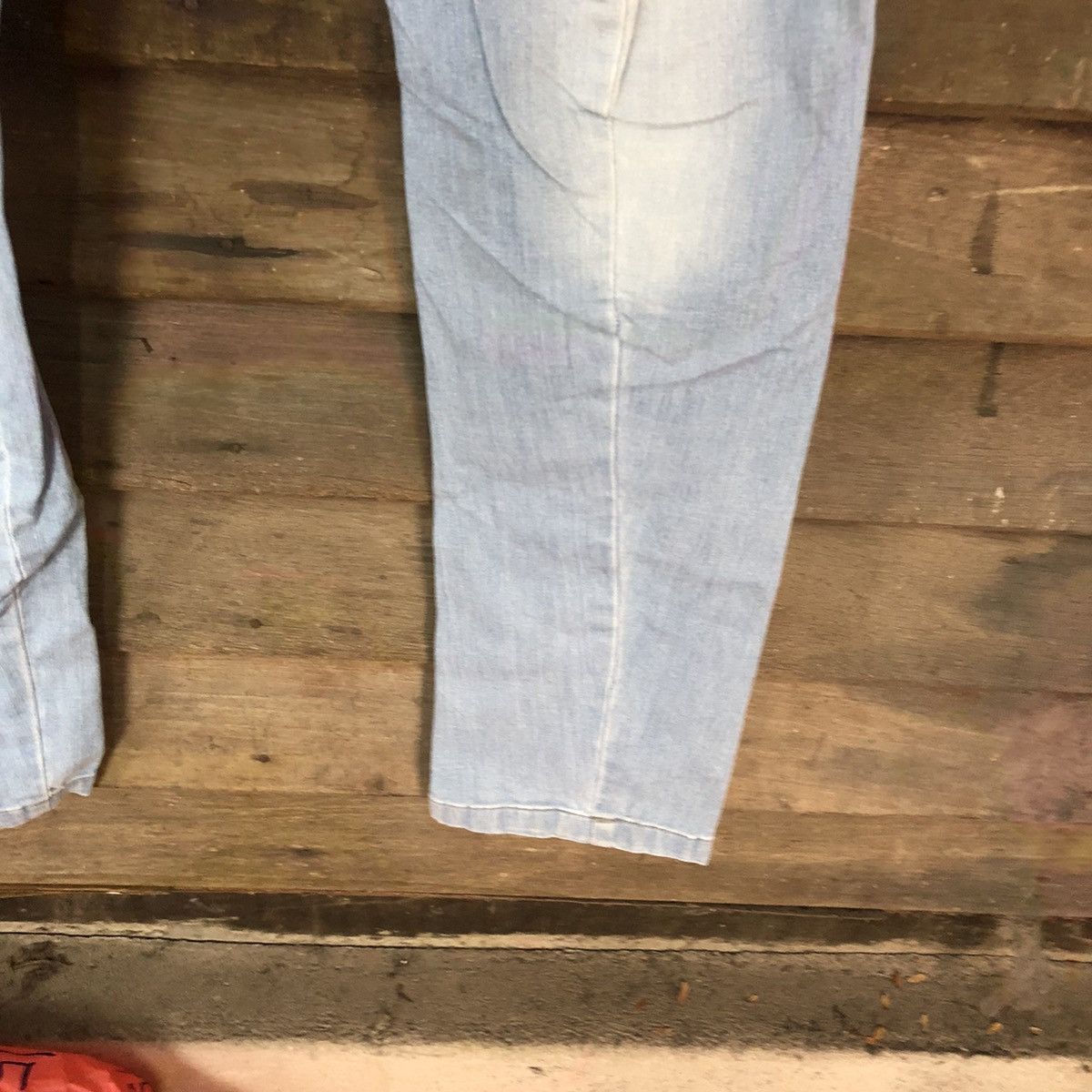 Japanese Brand Ever River Blue faded distressed Denim Pants #3347 Size US 31 - 9 Thumbnail