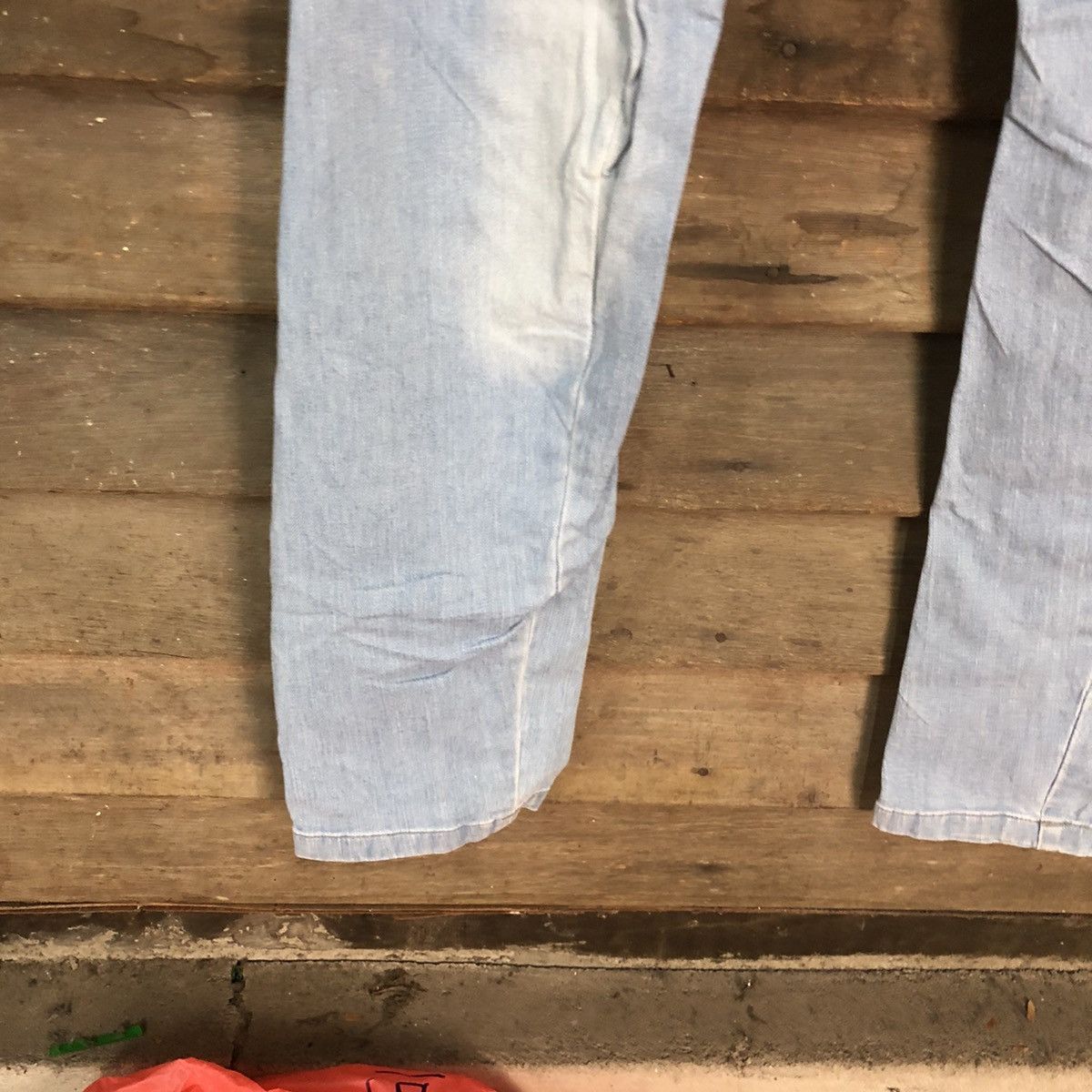 Japanese Brand Ever River Blue faded distressed Denim Pants #3347 Size US 31 - 8 Thumbnail
