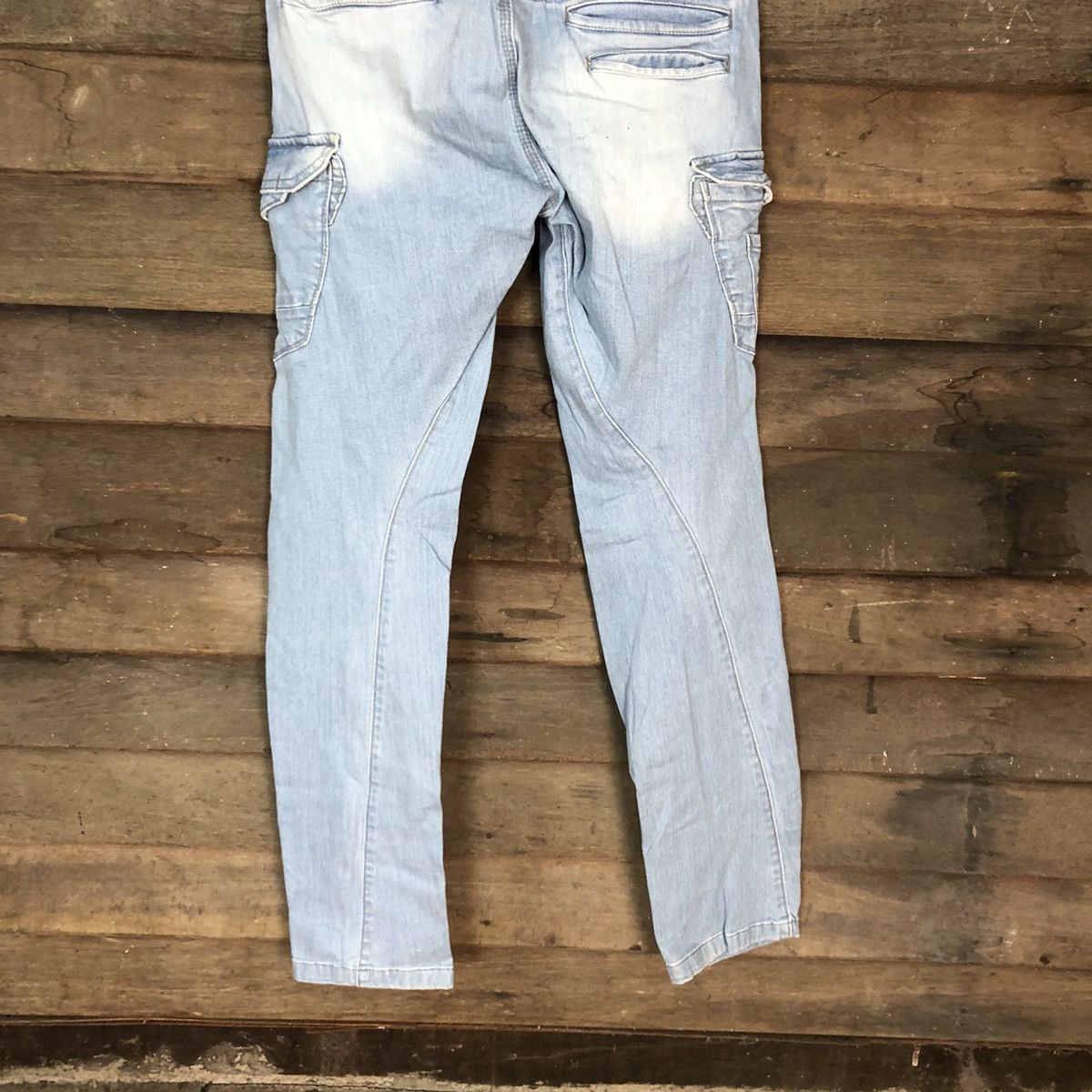 Japanese Brand Ever River Blue faded distressed Denim Pants #3347 Size US 31 - 13 Thumbnail