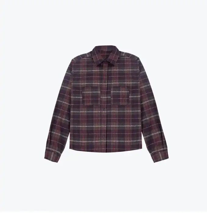 OVERSIZED PREMIUM BRUSHED FLANNEL - PURPLE