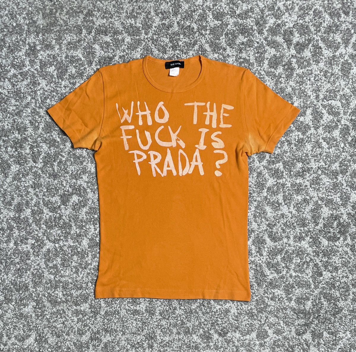 Streetwear × Vintage Vintage Orange T-Shirt Tee Who The Fuck Is 