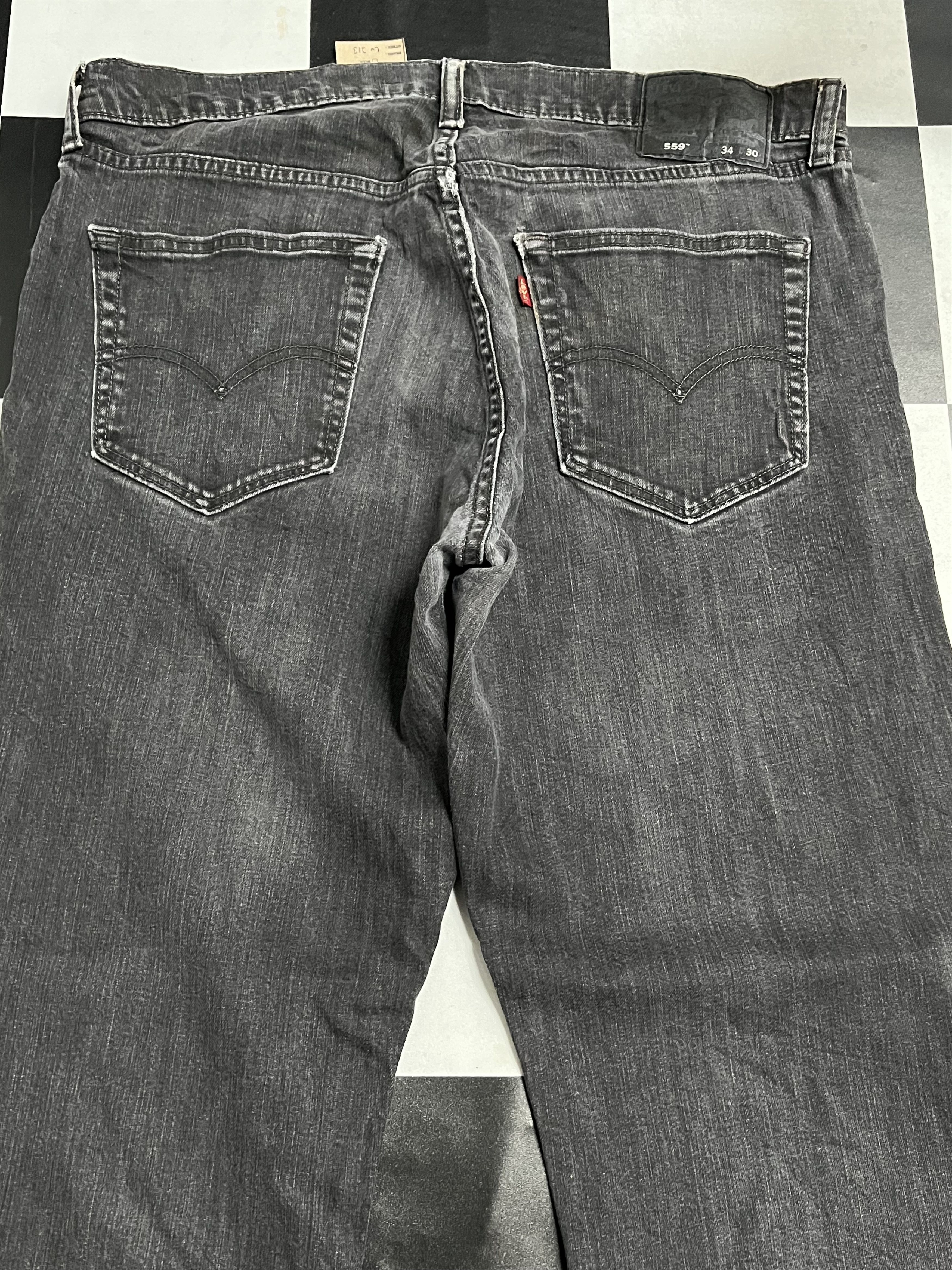 Levi's × Vintage Vintage levis 559 Faded Black Ripped Denim Jeans L213 Size US 36 / EU 52 - 8 Thumbnail