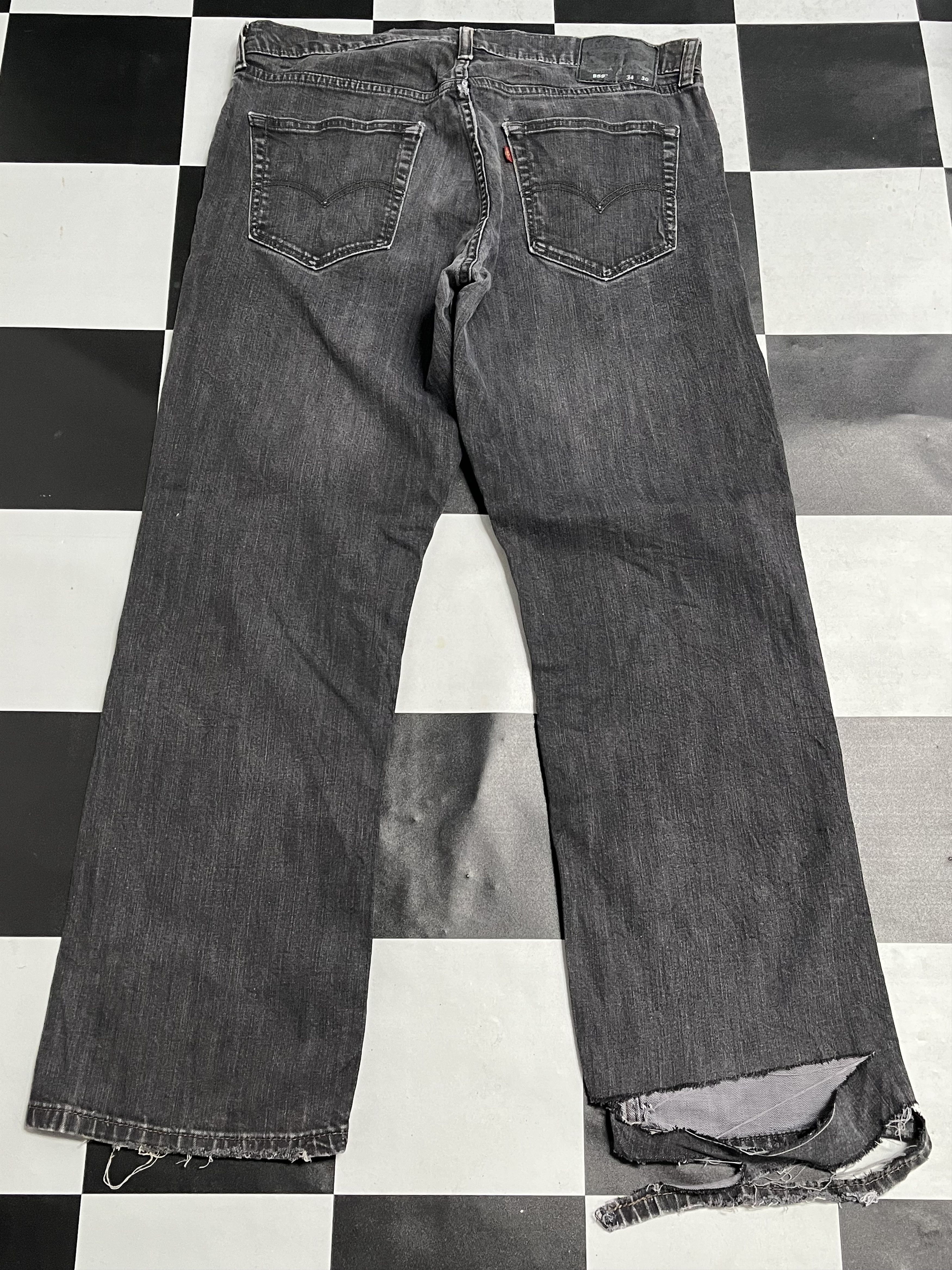 Levi's × Vintage Vintage levis 559 Faded Black Ripped Denim Jeans L213 Size US 36 / EU 52 - 2 Thumbnail