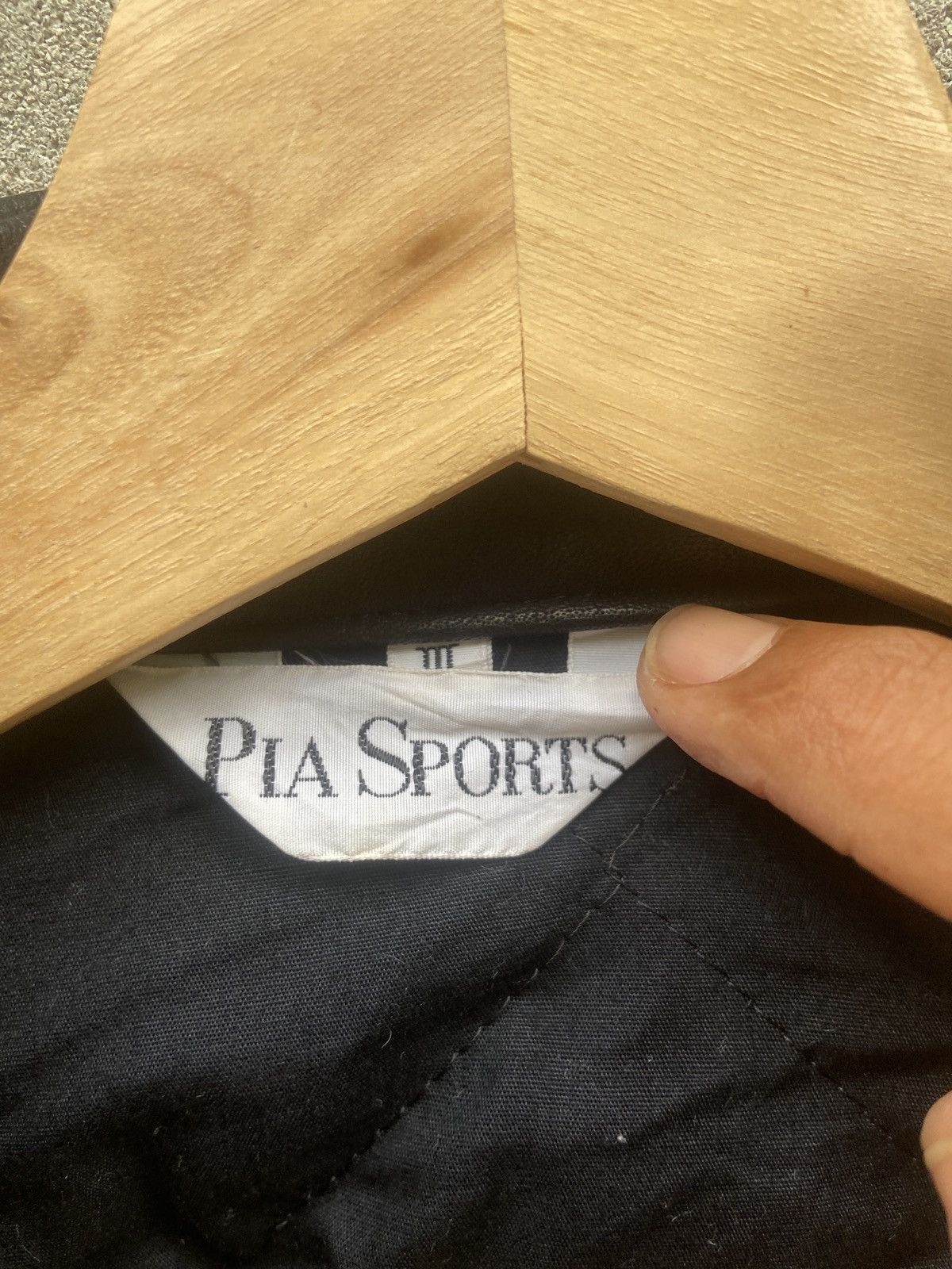 Japanese Brand × Vintage Vintage Pia Sports Checkered Wool Leather Bomber Jacket Size US L / EU 52-54 / 3 - 10 Thumbnail