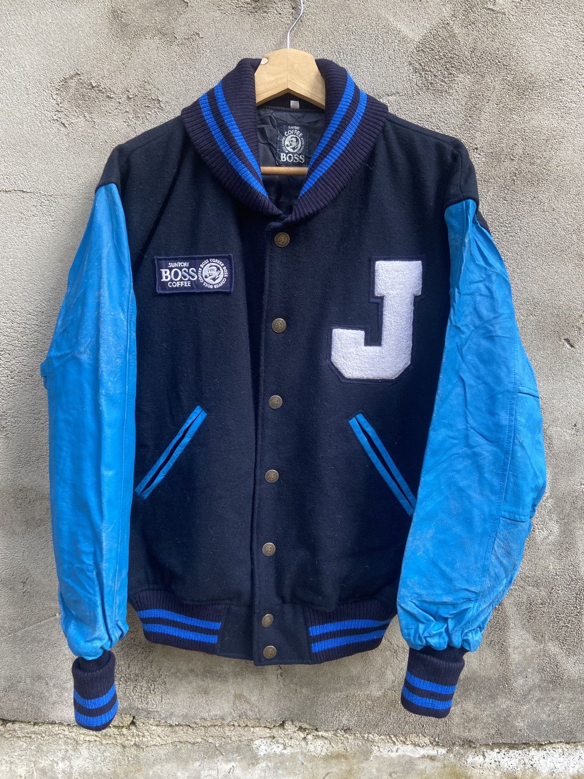 Vintage Suntory Boss Coffee Letterman Varsity Jacket