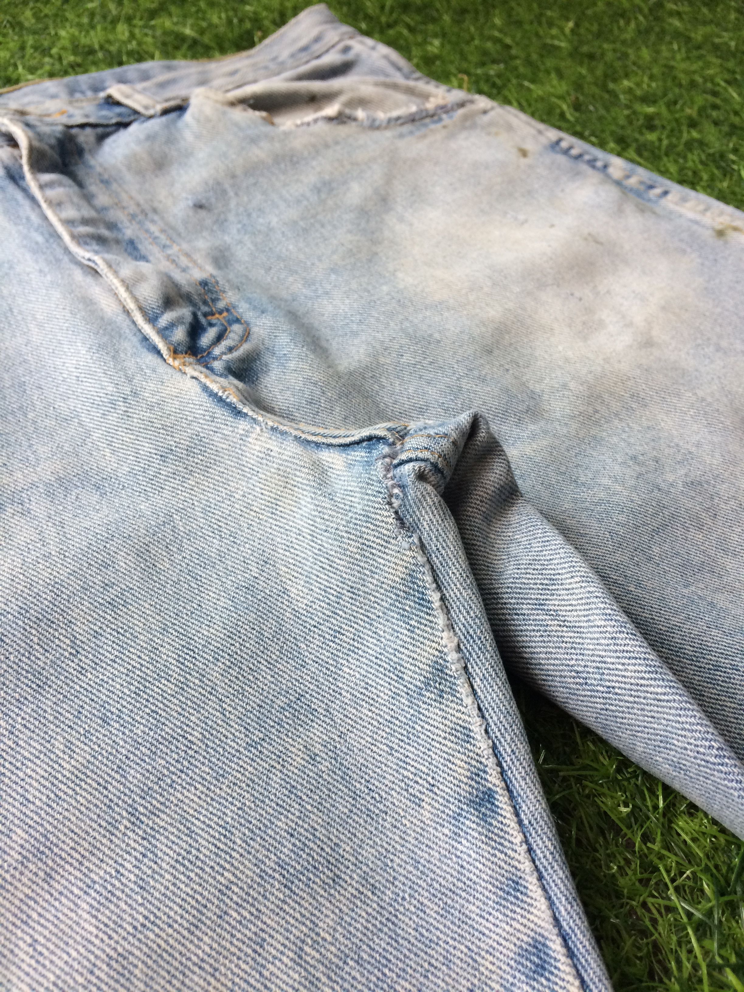 Vintage Distressed High Waist Grunge Jeans #B-770 Size US 31 - 9 Thumbnail