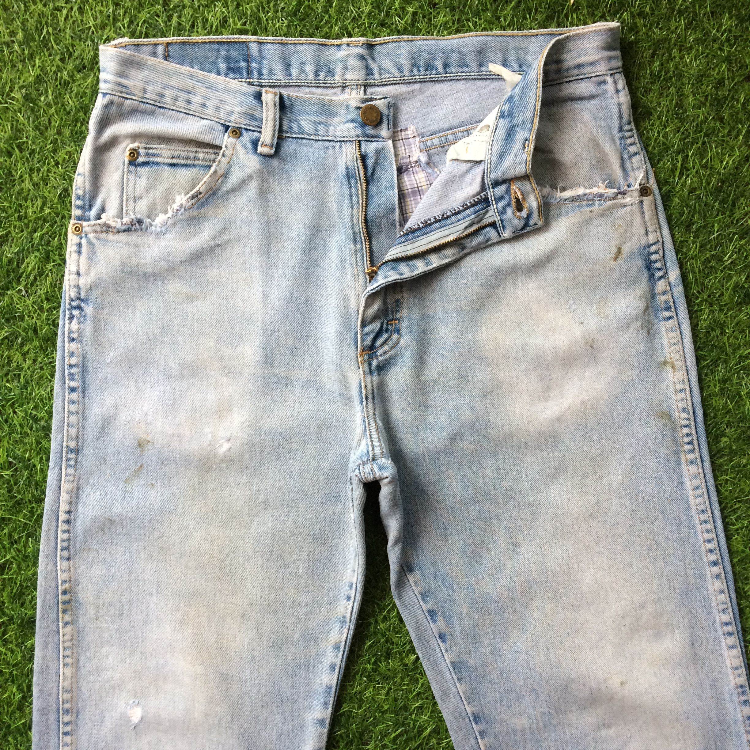 Vintage Distressed High Waist Grunge Jeans #B-770 Size US 31 - 3 Thumbnail