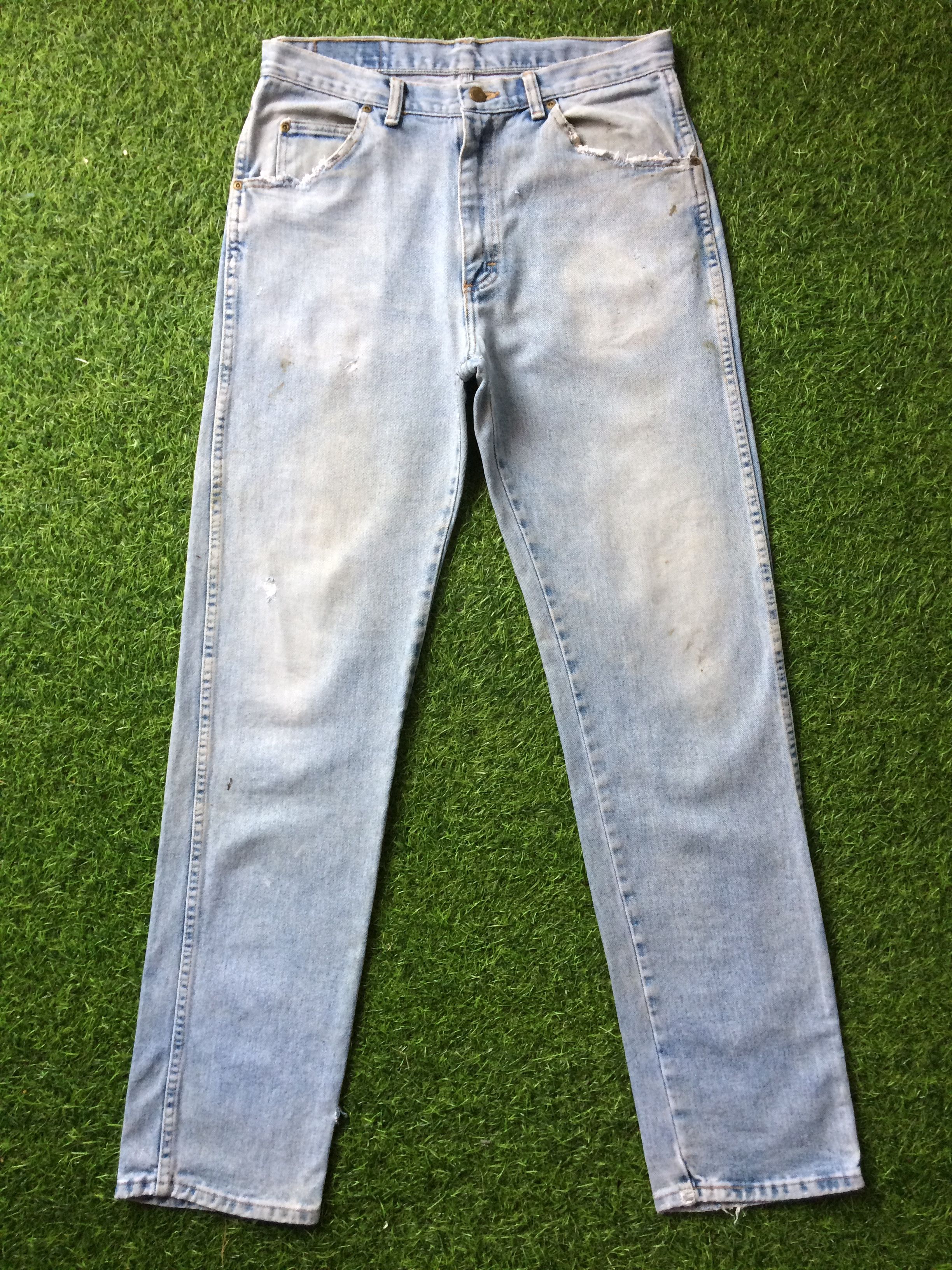 Vintage Distressed High Waist Grunge Jeans #B-770 Size US 31 - 1 Thumbnail