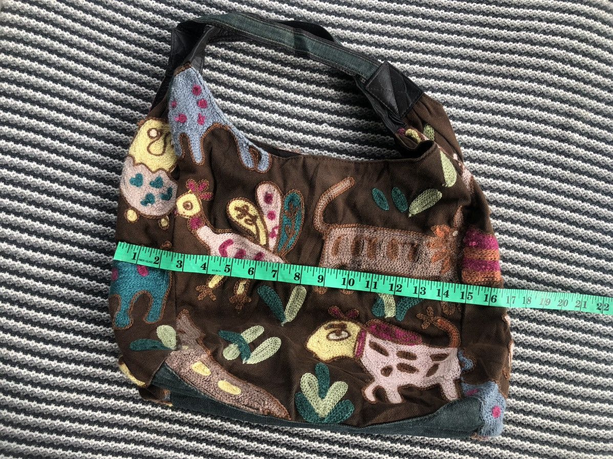 Japanese Brand Durable Multicolor Animal Doodle Tote Bag Size ONE SIZE - 6 Thumbnail