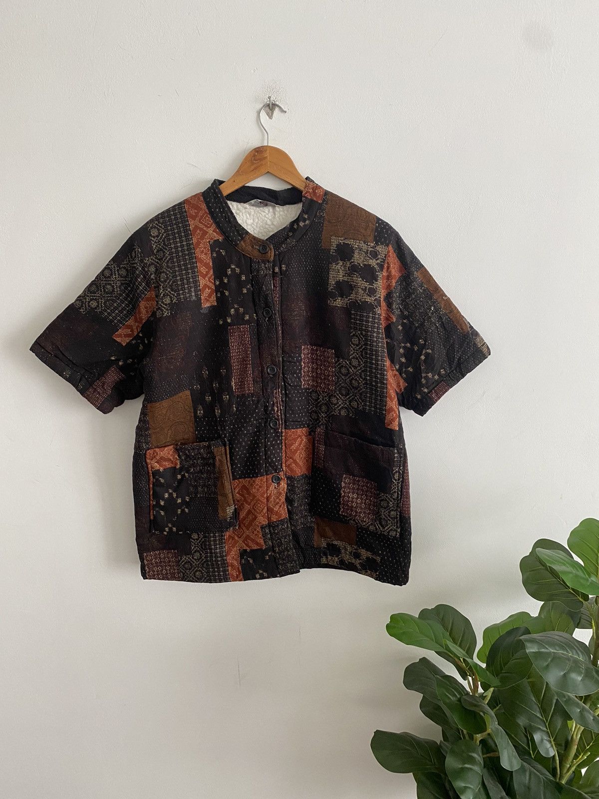 💥best offer💥Vintage Shirt Kimono Button Pachwork design