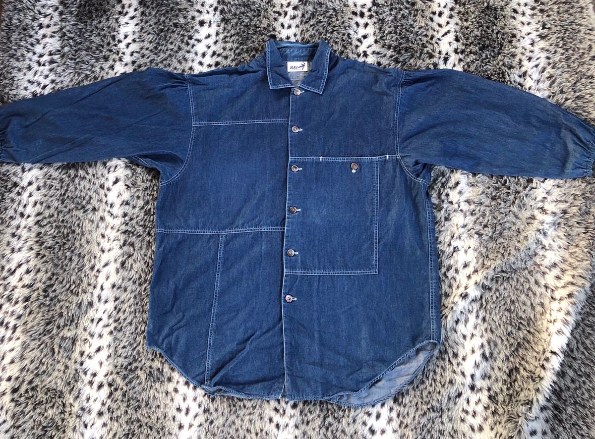 Pre-owned Issey Miyake Vintage Hai Sporting Gear Button Up In Blue