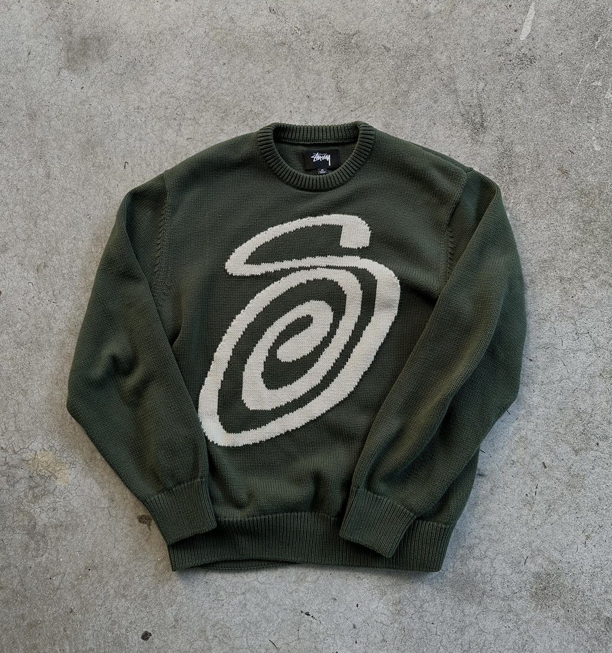 Vintage Stussy S logo knit sweater | Grailed