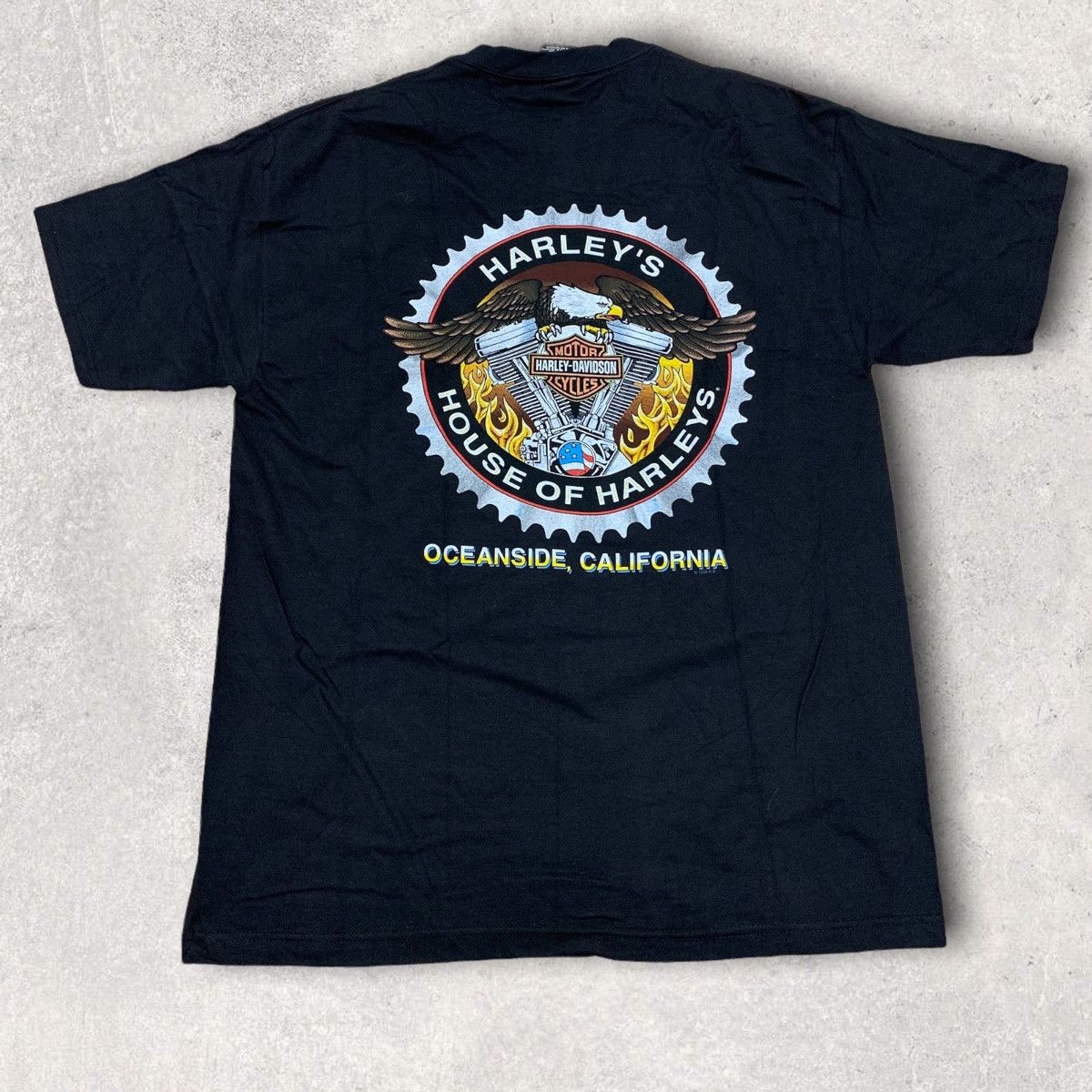 Harley Davidson × Vintage Vintage Harley Davidson tee Size US L / EU 52-54 / 3 - 1 Thumbnail