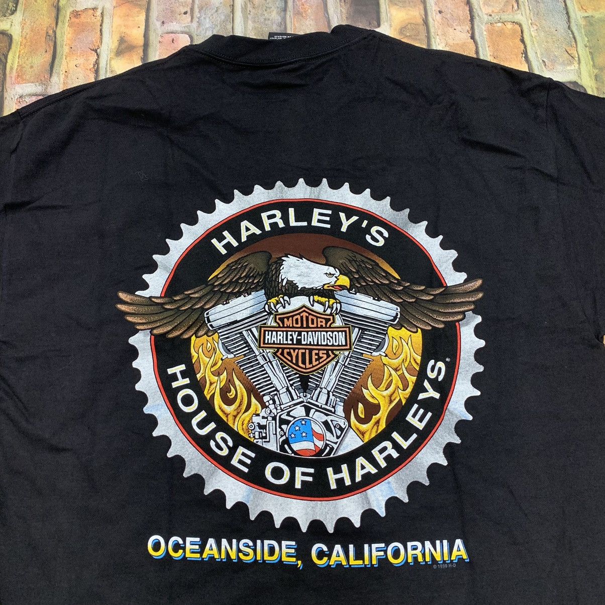 Harley Davidson × Vintage Vintage Harley Davidson tee Size US L / EU 52-54 / 3 - 4 Thumbnail