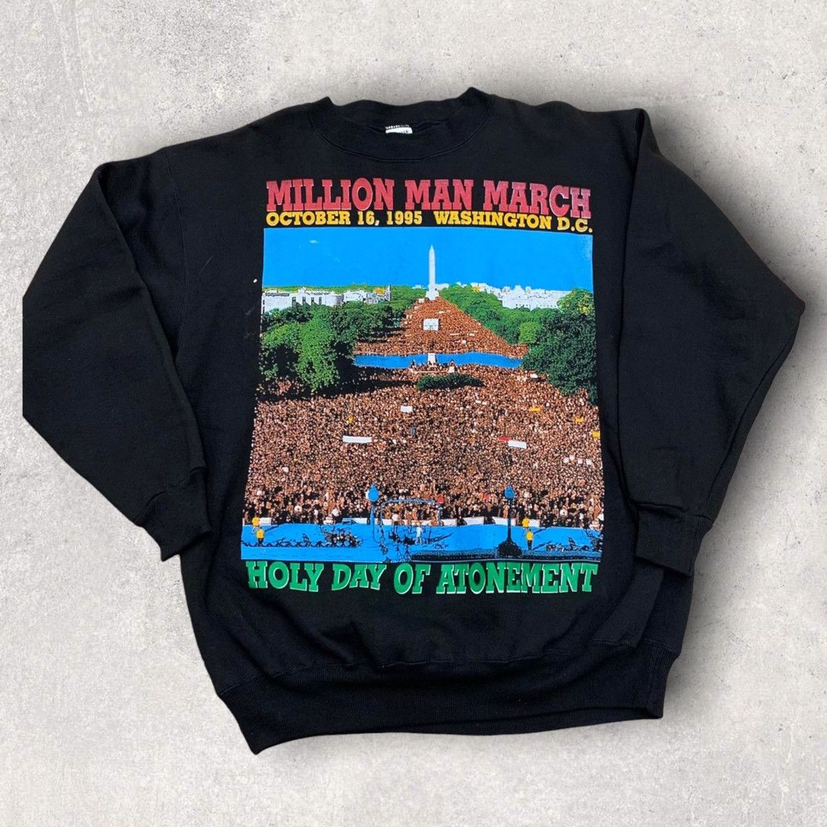 Rap Tees × Vintage Vintage Million Man March sweatshirt Size US L / EU 52-54 / 3 - 1 Thumbnail