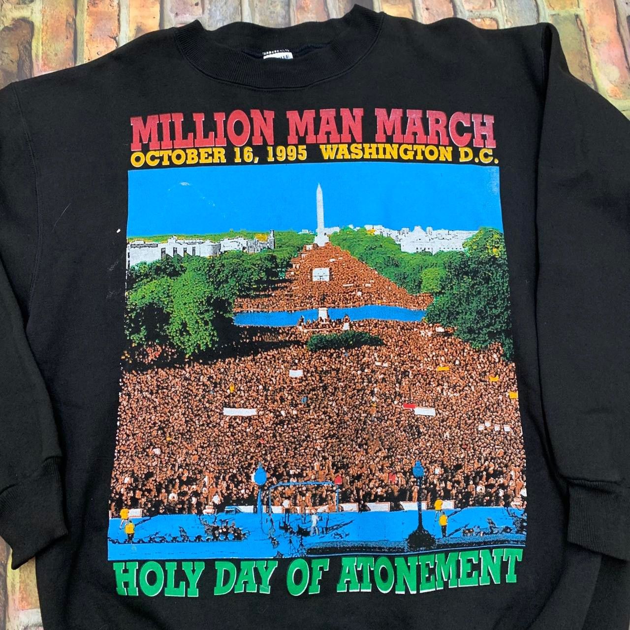 Rap Tees × Vintage Vintage Million Man March sweatshirt Size US L / EU 52-54 / 3 - 3 Thumbnail