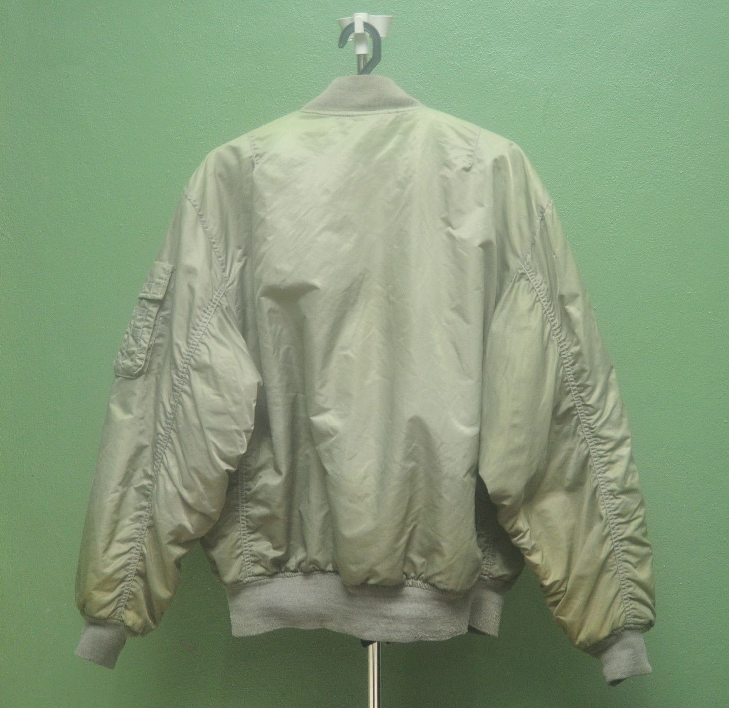 Japanese Brand × Vintage Vintage Japanese Flight Jacket Broken Zip Grey Colour Size US L / EU 52-54 / 3 - 2 Thumbnail
