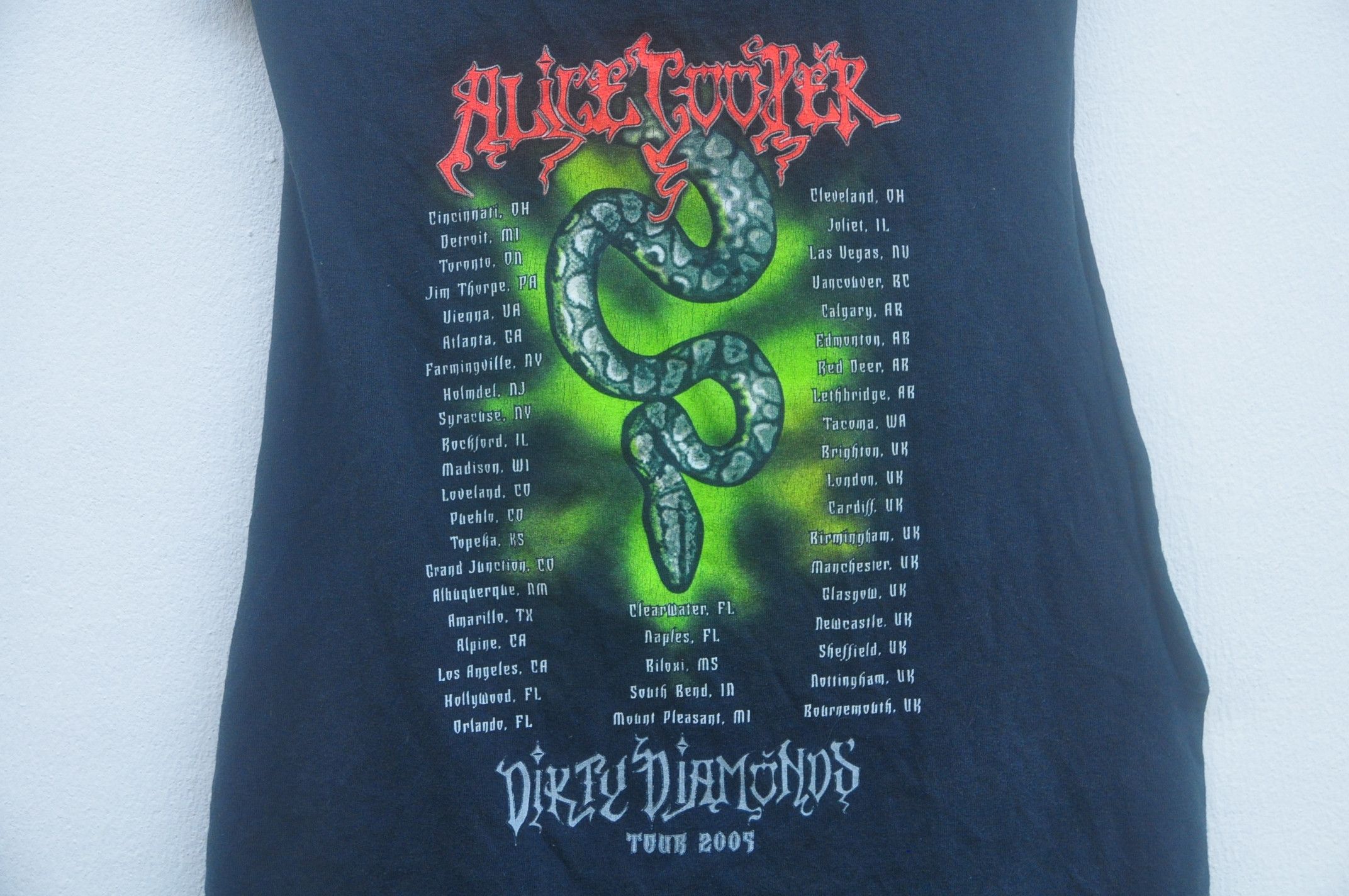 Band Tees Vintage Alice Cooper Dirty Diamonds Tour 2009 Shirt Size US M / EU 48-50 / 2 - 5 Thumbnail