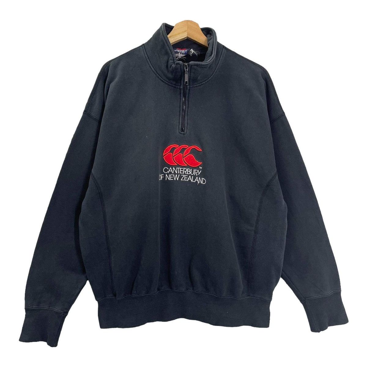 Canterbury of New Zealand Vintage 90s Canterbury Of New Zealand Halfzip Sweatshirt Size US L / EU 52-54 / 3 - 1 Thumbnail