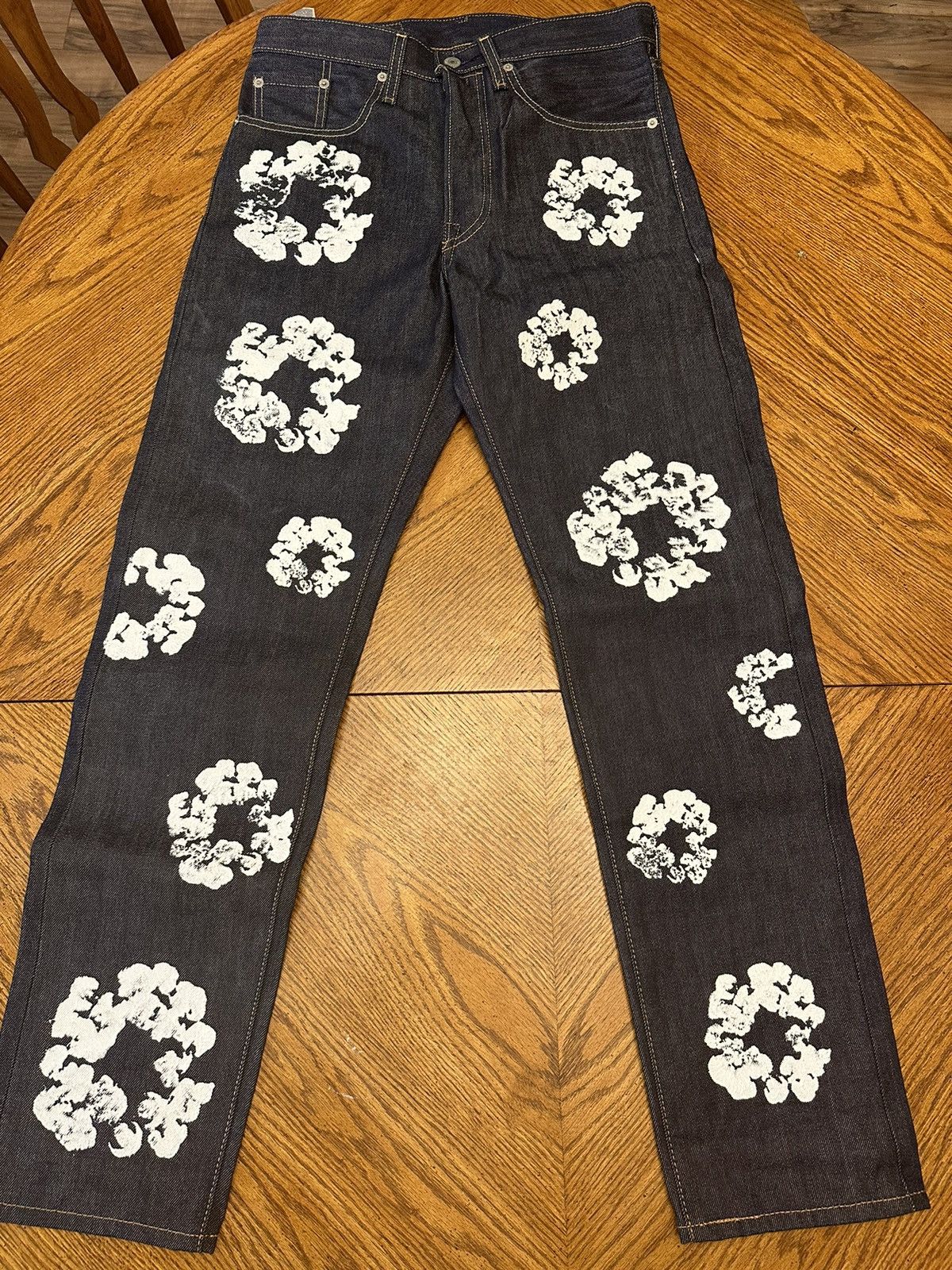 DENIM TEARS × Levi's Levi’s Denim Tears Dark Wash 501 Jeans Size US 29 - 1 Thumbnail