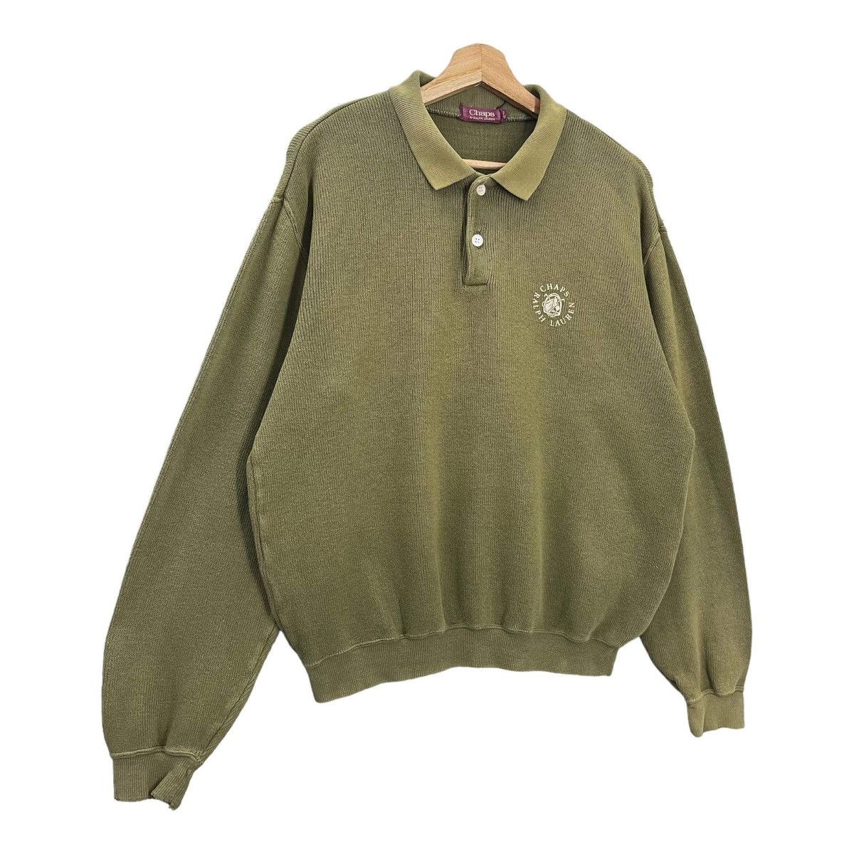 Chaps Ralph Lauren Vintage 90s Chaps Ralph Lauren Collar Sweatshirt Size M Size US M / EU 48-50 / 2 - 2 Thumbnail