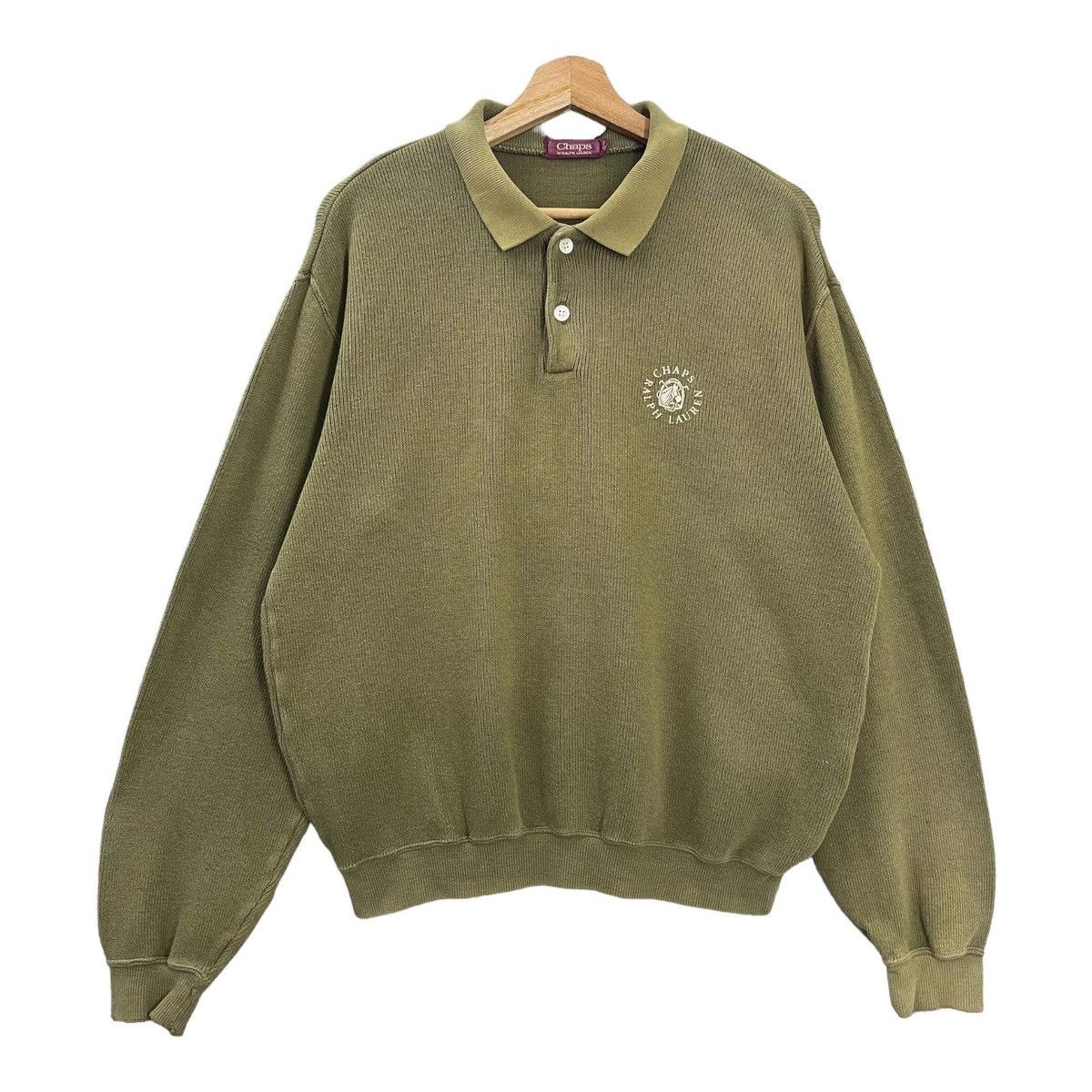 Chaps Ralph Lauren Vintage 90s Chaps Ralph Lauren Collar Sweatshirt Size M Size US M / EU 48-50 / 2 - 1 Thumbnail