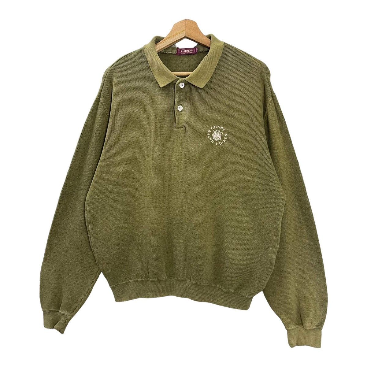 Chaps Ralph Lauren Vintage 90s Chaps Ralph Lauren Collar Sweatshirt Size M Size US M / EU 48-50 / 2 - 3 Thumbnail