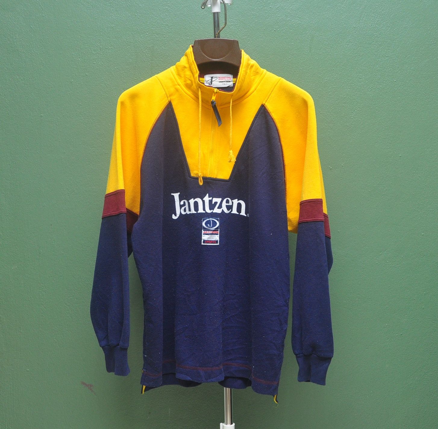 Jantzen Vintage 80s Jantzen Pullover Designer Streetwear Fashion Size US XL / EU 56 / 4 - 1 Thumbnail