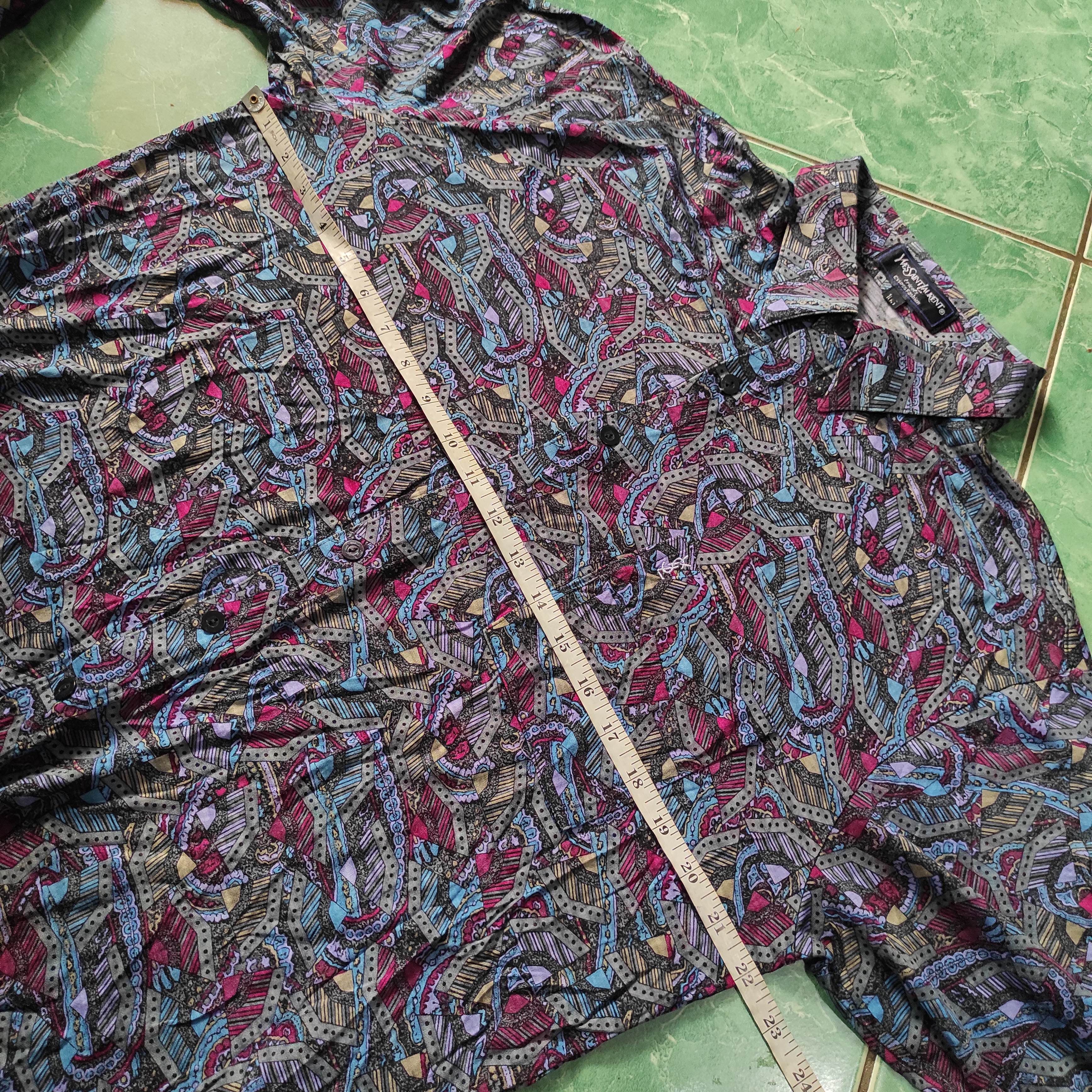 Yves Saint Laurent 💥RARE💥 YSL Yves Saint Laurent Tricots Patern Shirt Size US L / EU 52-54 / 3 - 19 Thumbnail