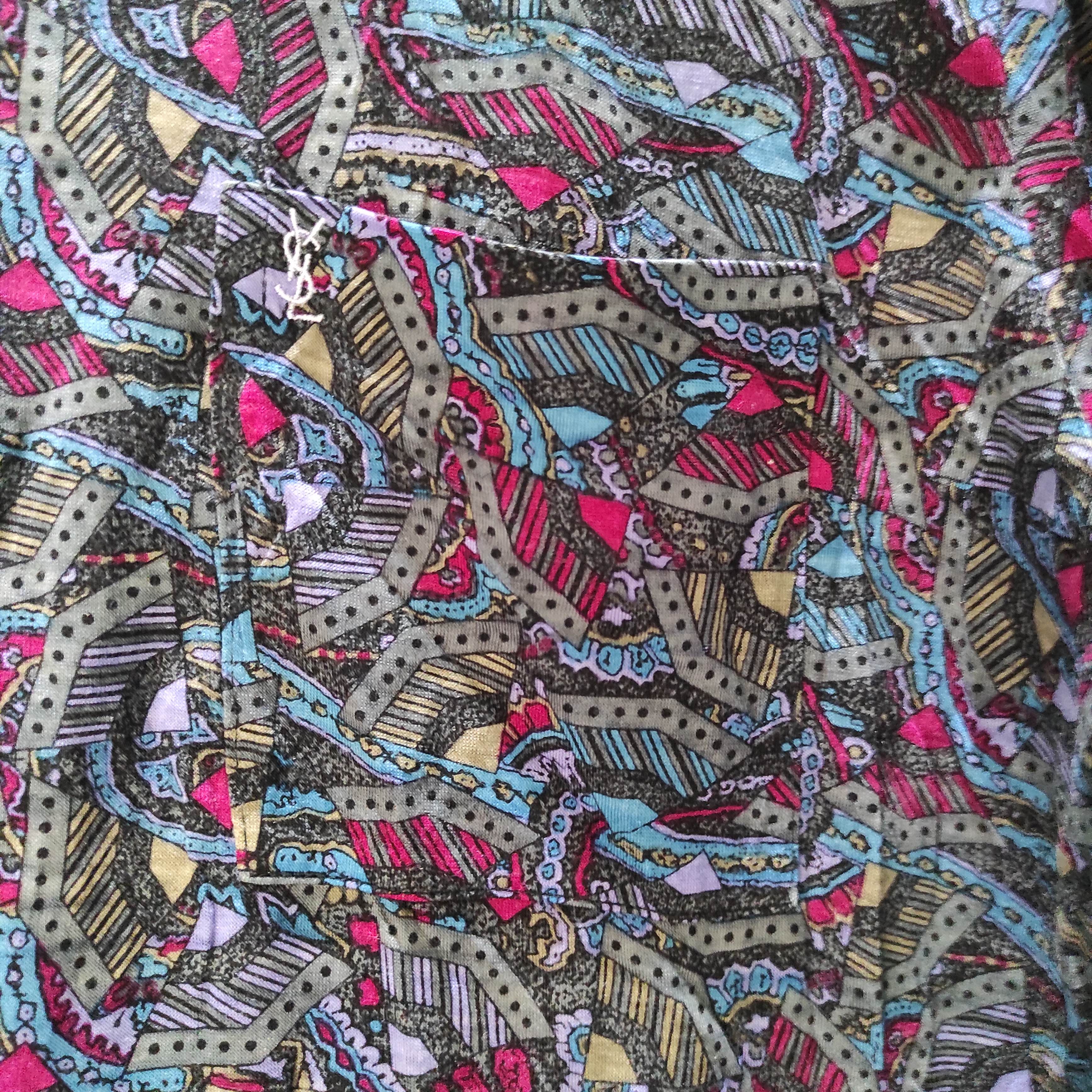 Yves Saint Laurent 💥RARE💥 YSL Yves Saint Laurent Tricots Patern Shirt Size US L / EU 52-54 / 3 - 5 Thumbnail
