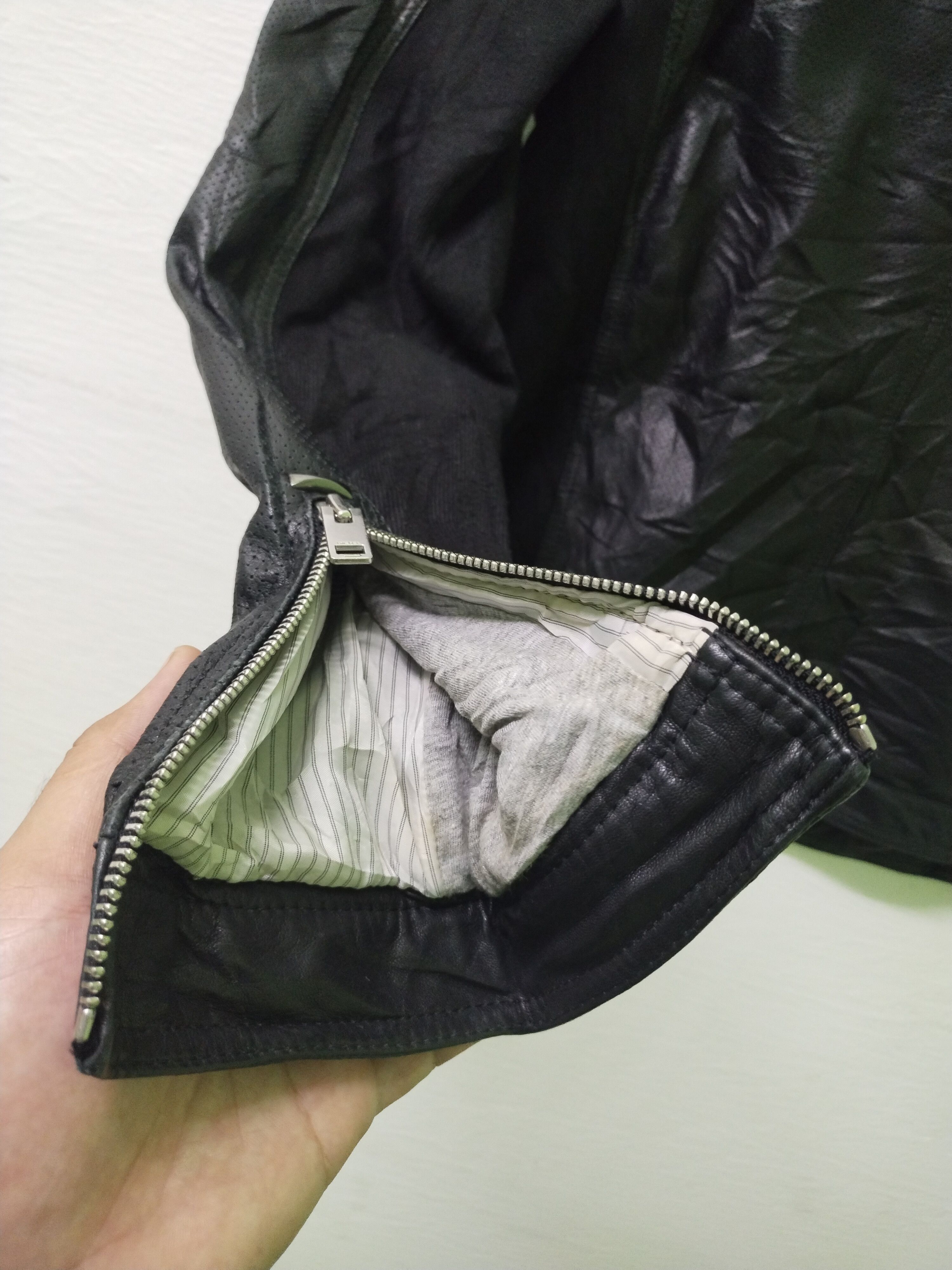 Diesel Vintage DIESEL FRANKLIN Biker Genuine Leather Coat Jacket Size US L / EU 52-54 / 3 - 3 Thumbnail