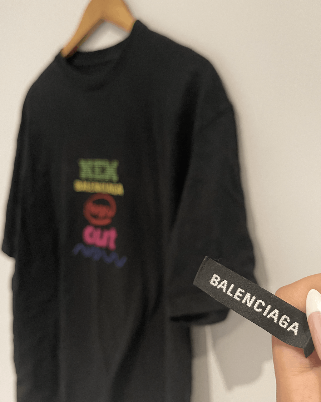 Balenciaga NEW BALENCIAGA LOGO OUT NOW Black Logo Tee Grailed