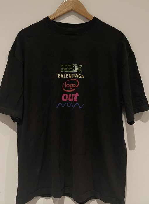 New balenciaga logo store out t shirt