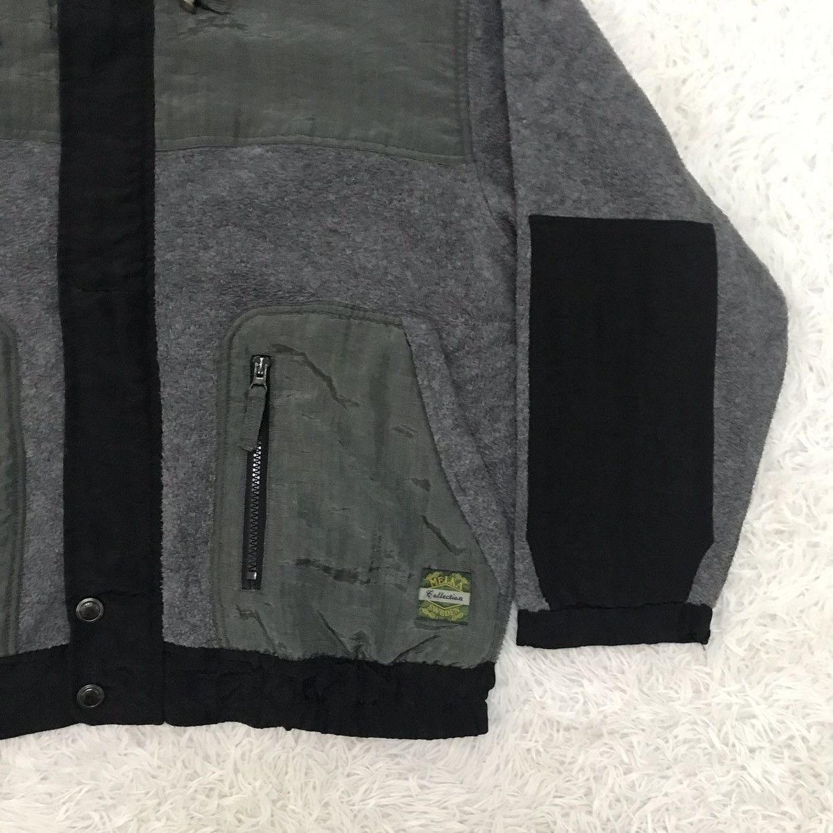 Japanese Brand Melka Sweden Collection Hybrid Style Fleece Jacket Size US L / EU 52-54 / 3 - 4 Thumbnail