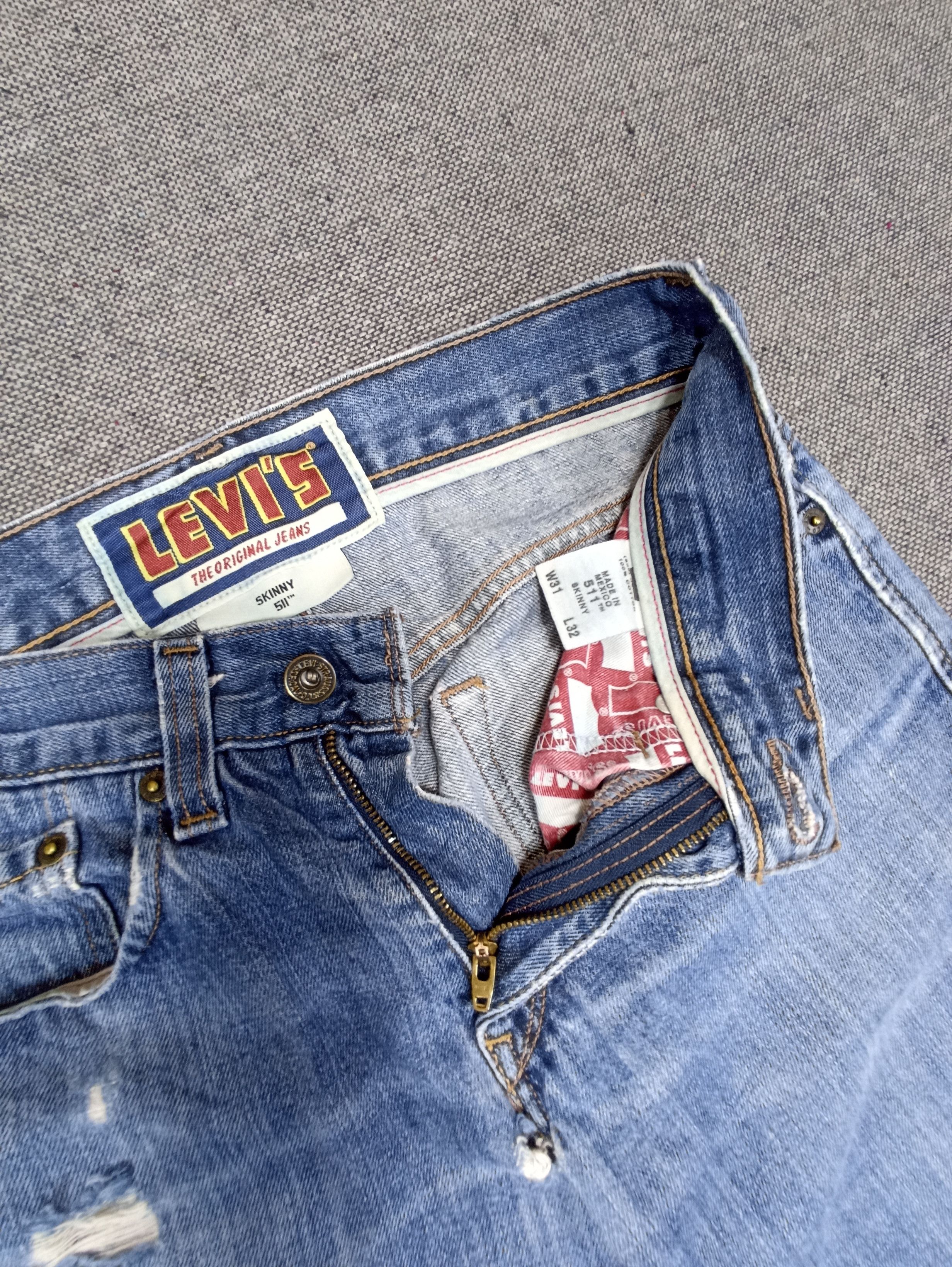 Jean × Levi's × Vintage Vintage Levi's 511 Distress Denim - J146 Size US 30 / EU 46 - 3 Thumbnail