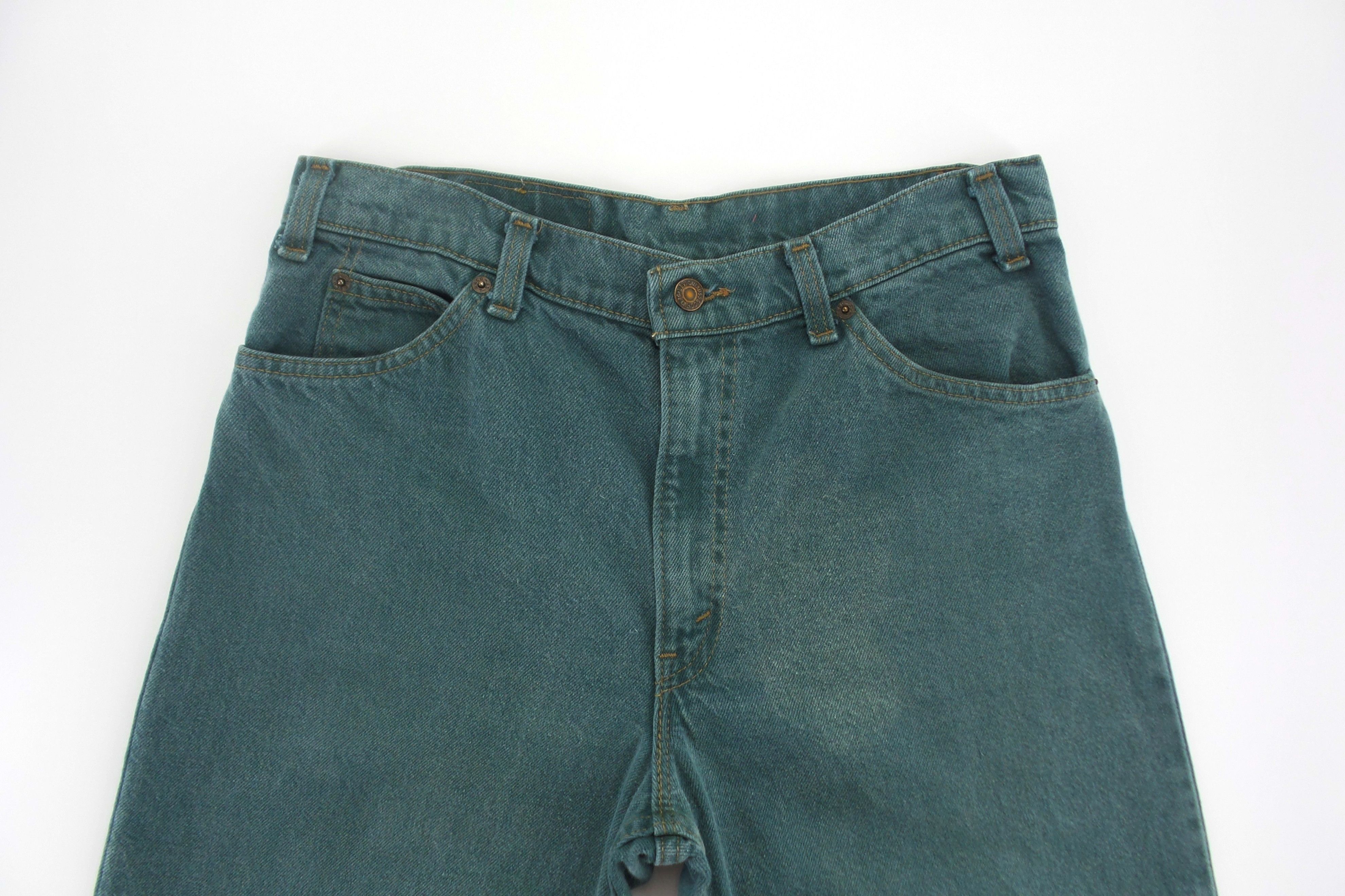 Levi's Levi's 550 Black Tab Green Jeans W32xL41.5 Size US 33 - 2 Thumbnail
