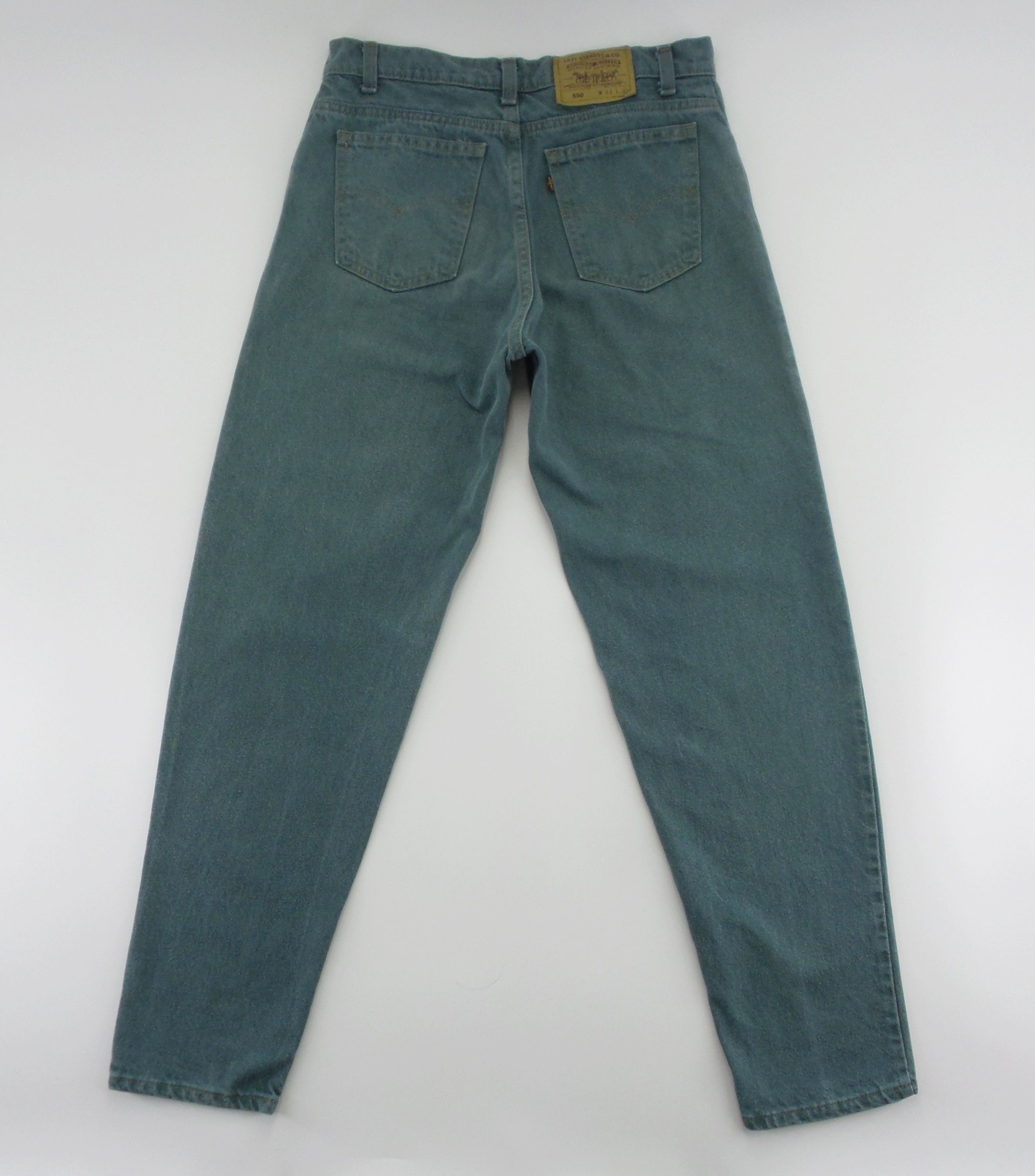 Levi's Levi's 550 Black Tab Green Jeans W32xL41.5 Size US 33 - 4 Thumbnail