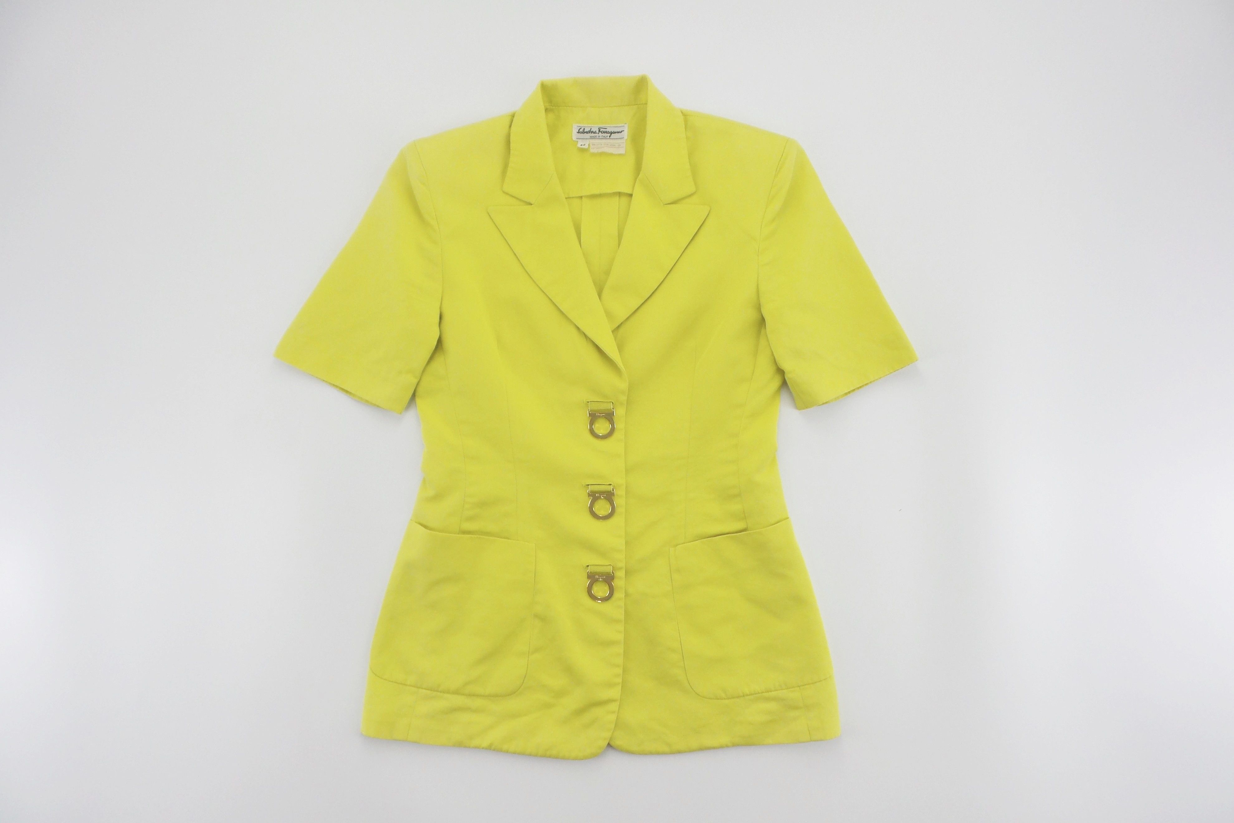Salvatore Ferragamo Salvatore Ferragamo Short Sleeve Blazers Size S / US 4 / IT 40 - 1 Thumbnail