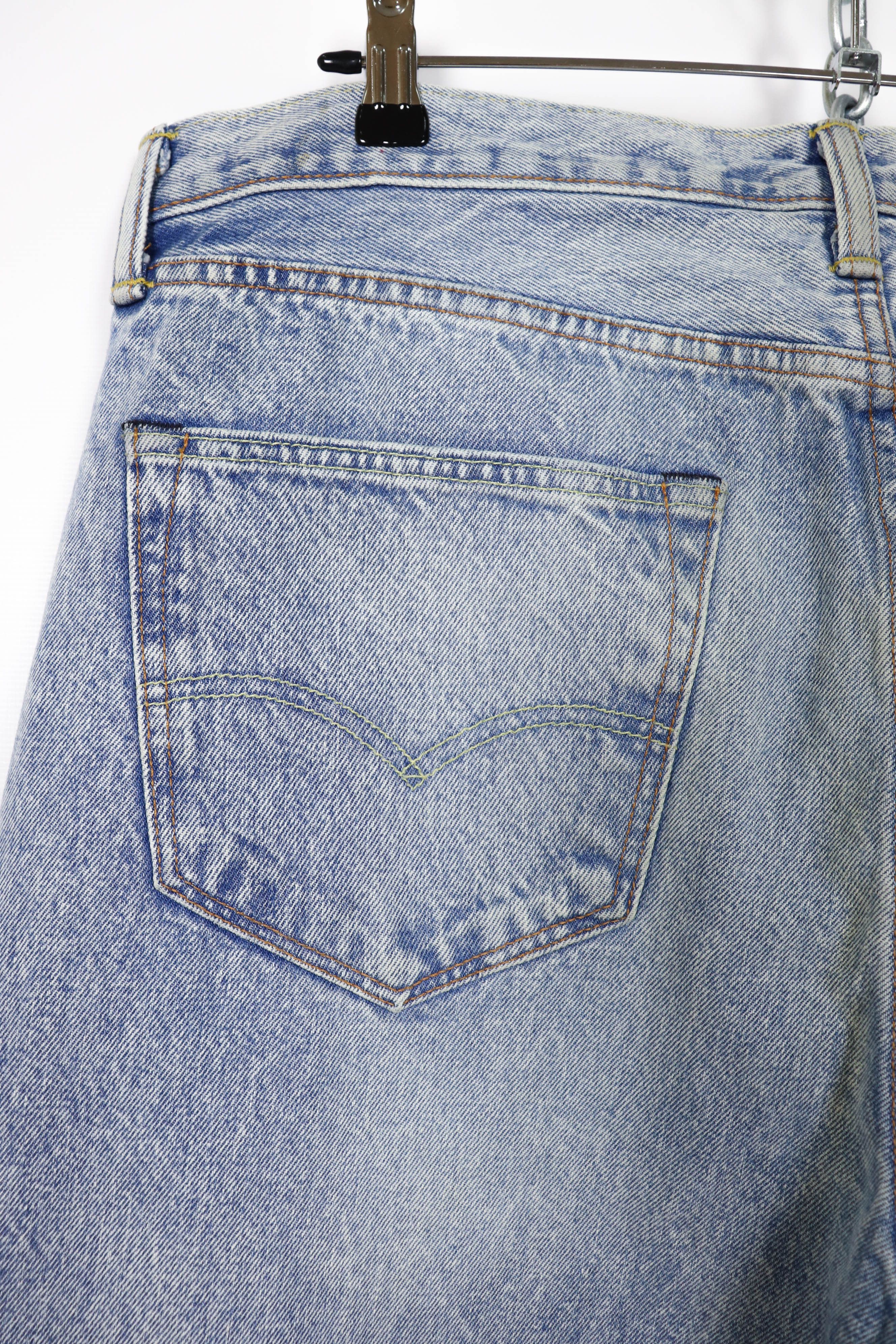 Levi's 501 CT Light Blue Washed Denim Coffee Tint Jeans