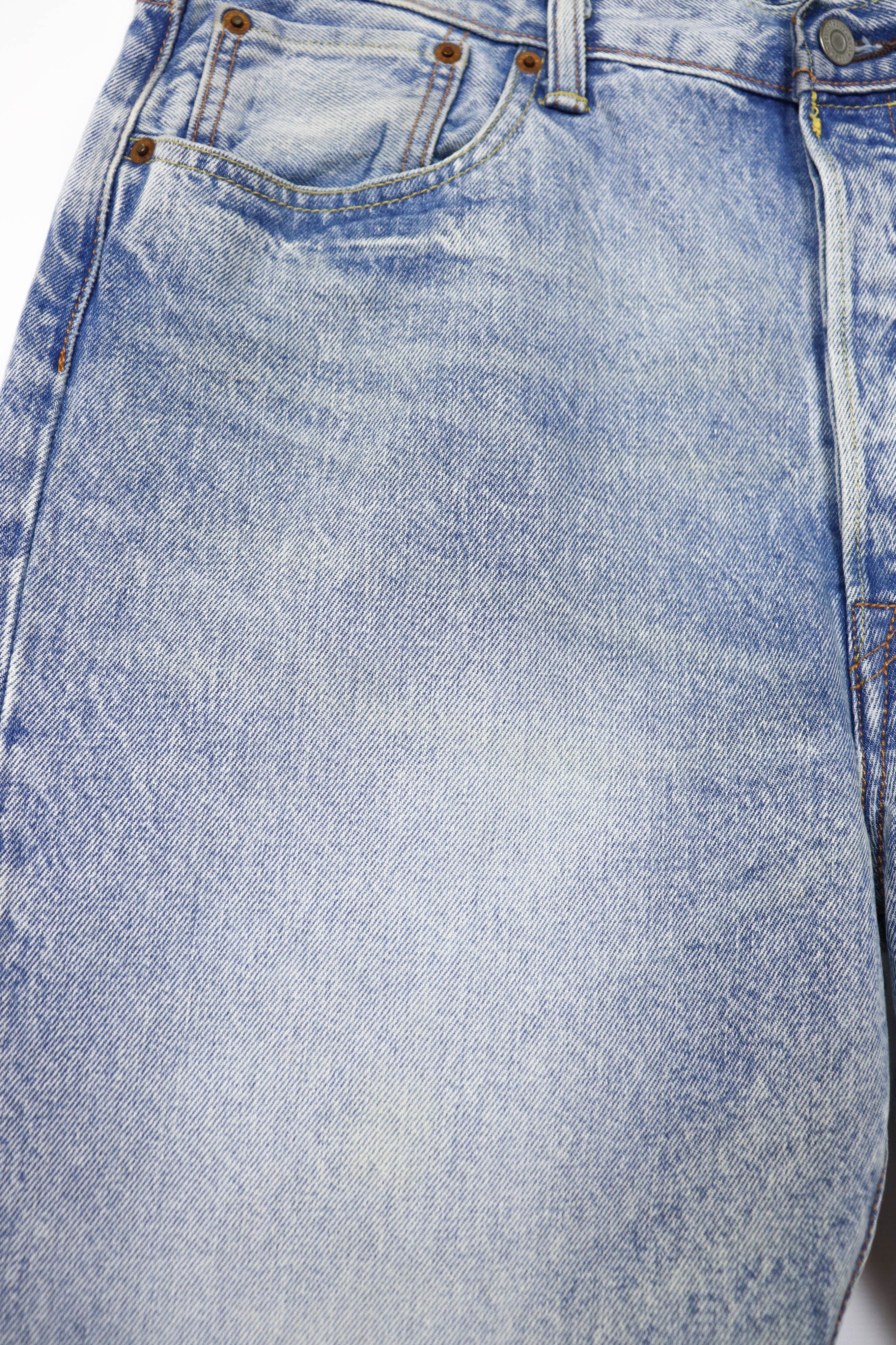 Levi's 501 CT Light Blue Washed Denim Coffee Tint Jeans