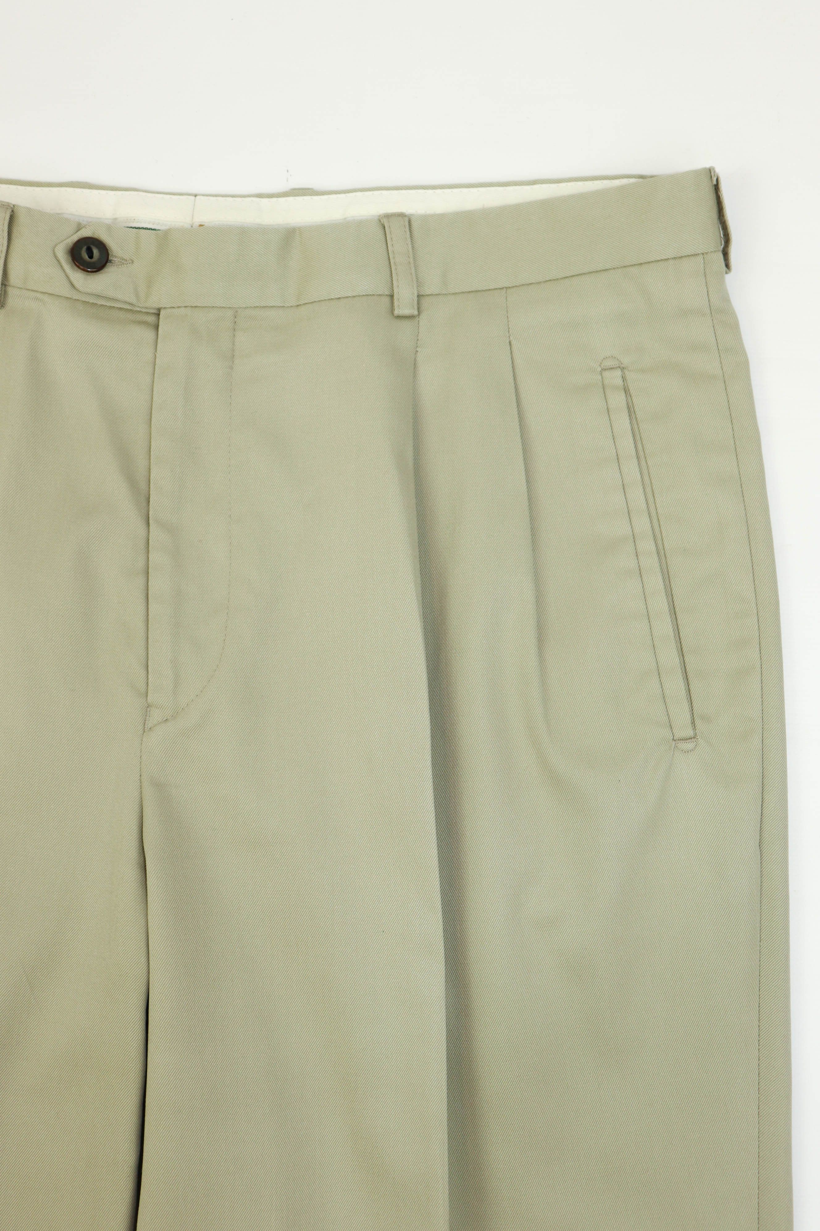 Lacoste Vintage Lacoste Sand Beige Front Double Pleat Chino Pants Size US 36 / EU 52 - 7 Thumbnail